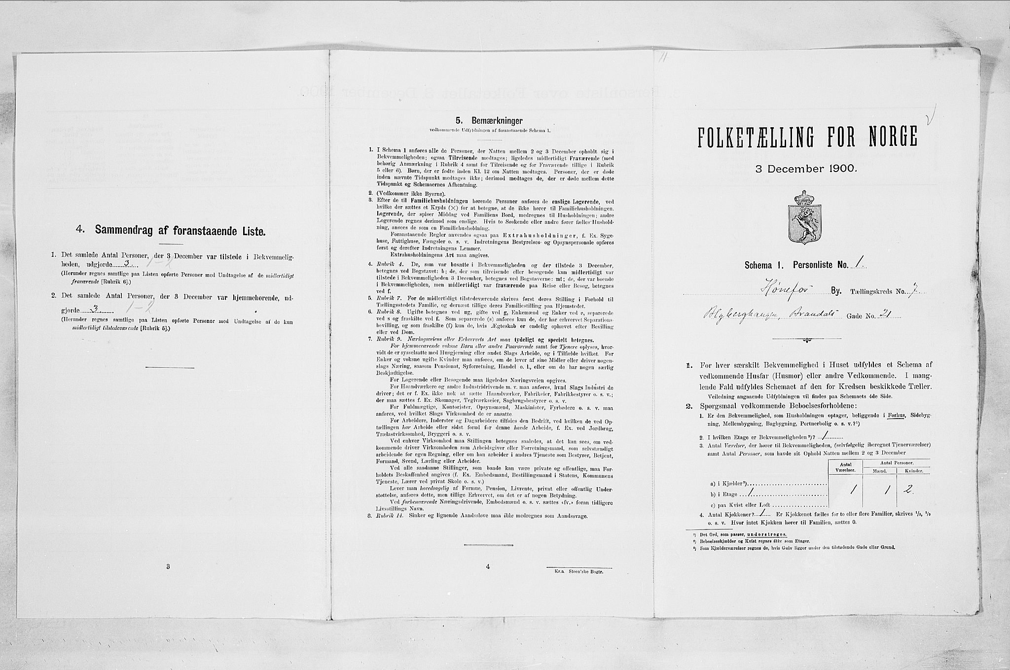 RA, Folketelling 1900 for 0601 Hønefoss kjøpstad, 1900, s. 681