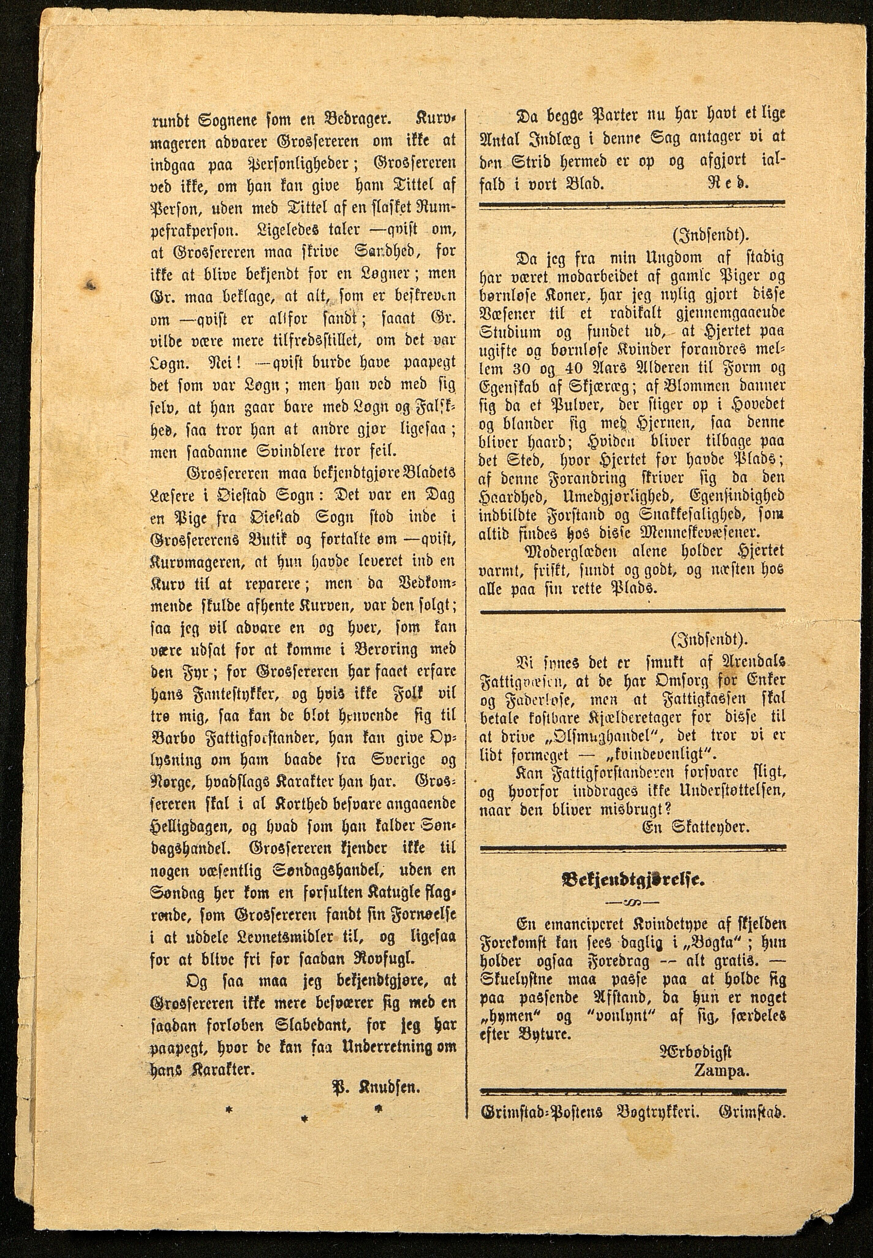 Spidskuglen, AAKS/PA-2823/X/L0001/0001: Spidskuglen / Årg. 1887, nr. 1–2, 4–23, 25–36, 1887