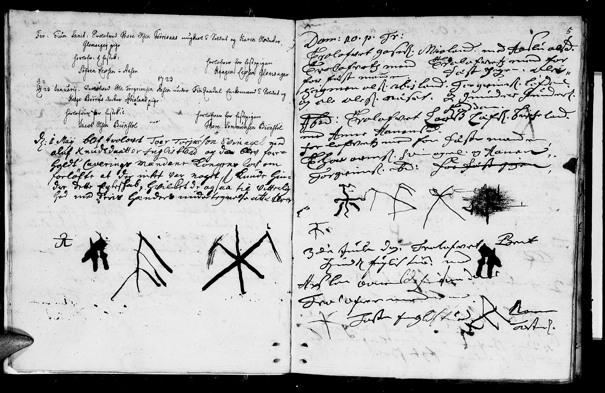 Holum sokneprestkontor, AV/SAK-1111-0022/F/Fa/Fab/L0001: Ministerialbok nr. A 1, 1720-1752, s. 5