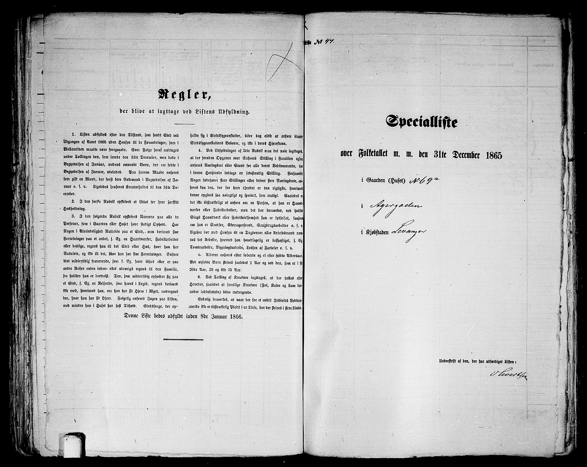 RA, Folketelling 1865 for 1701B Levanger prestegjeld, Levanger kjøpstad, 1865, s. 97