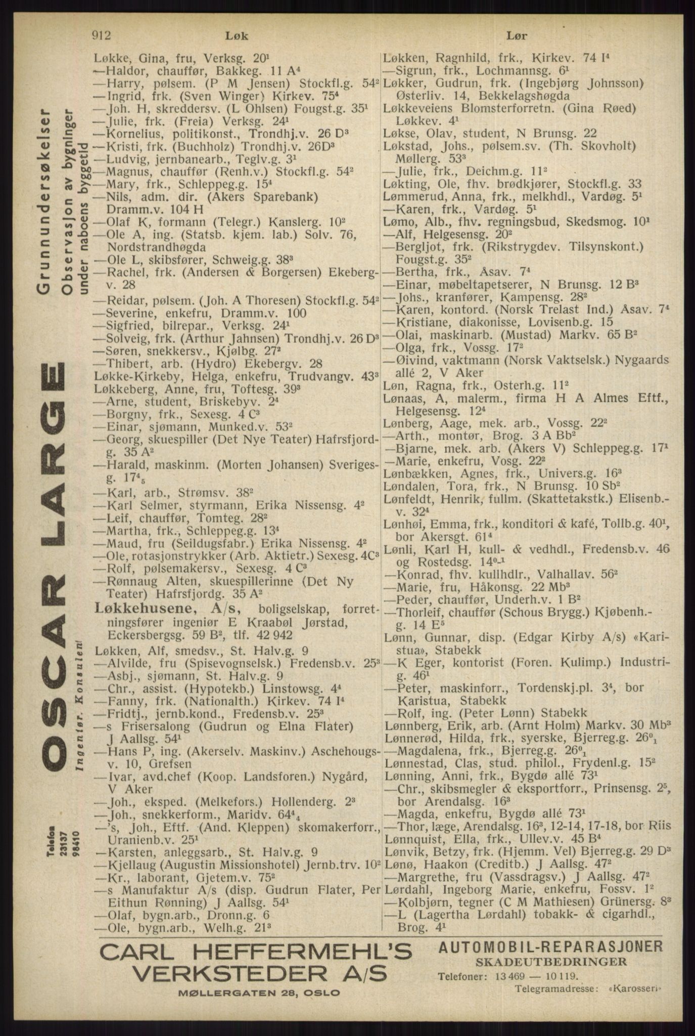 Kristiania/Oslo adressebok, PUBL/-, 1934, s. 912