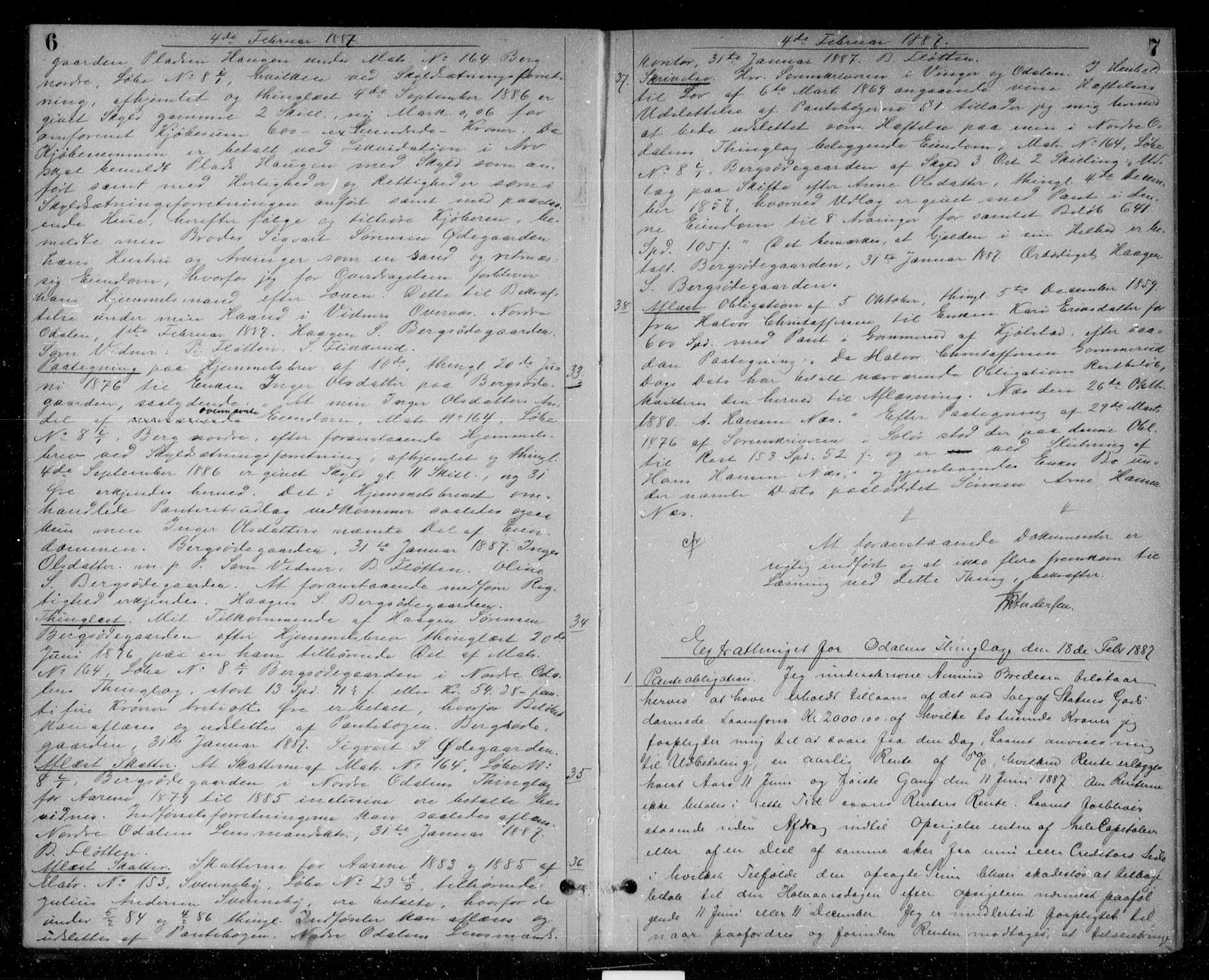 Vinger og Odal sorenskriveri, AV/SAH-TING-022/H/Hb/Hbb/L0004: Pantebok nr. 4, 1887-1890, s. 7