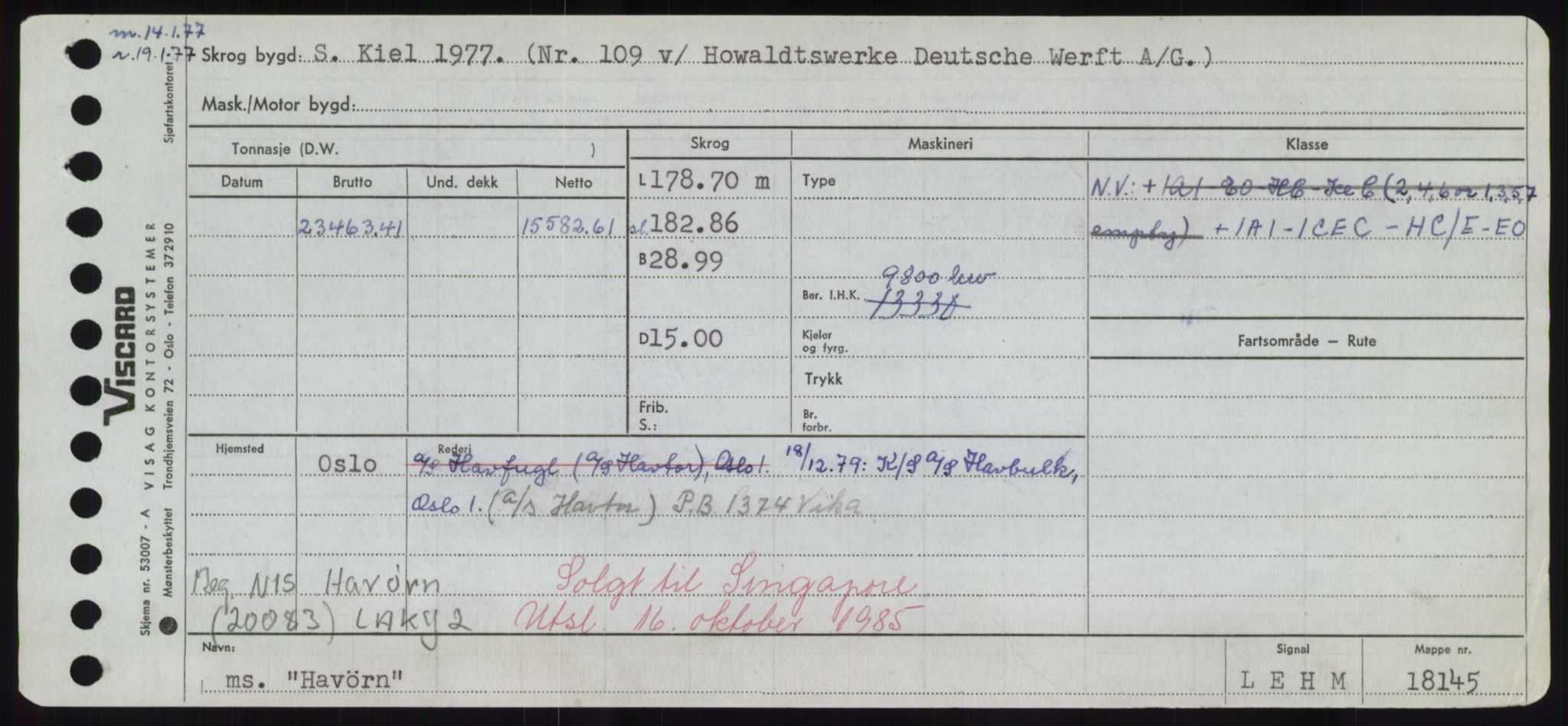 Sjøfartsdirektoratet med forløpere, Skipsmålingen, RA/S-1627/H/Hd/L0015: Fartøy, Havm-Hey, s. 105