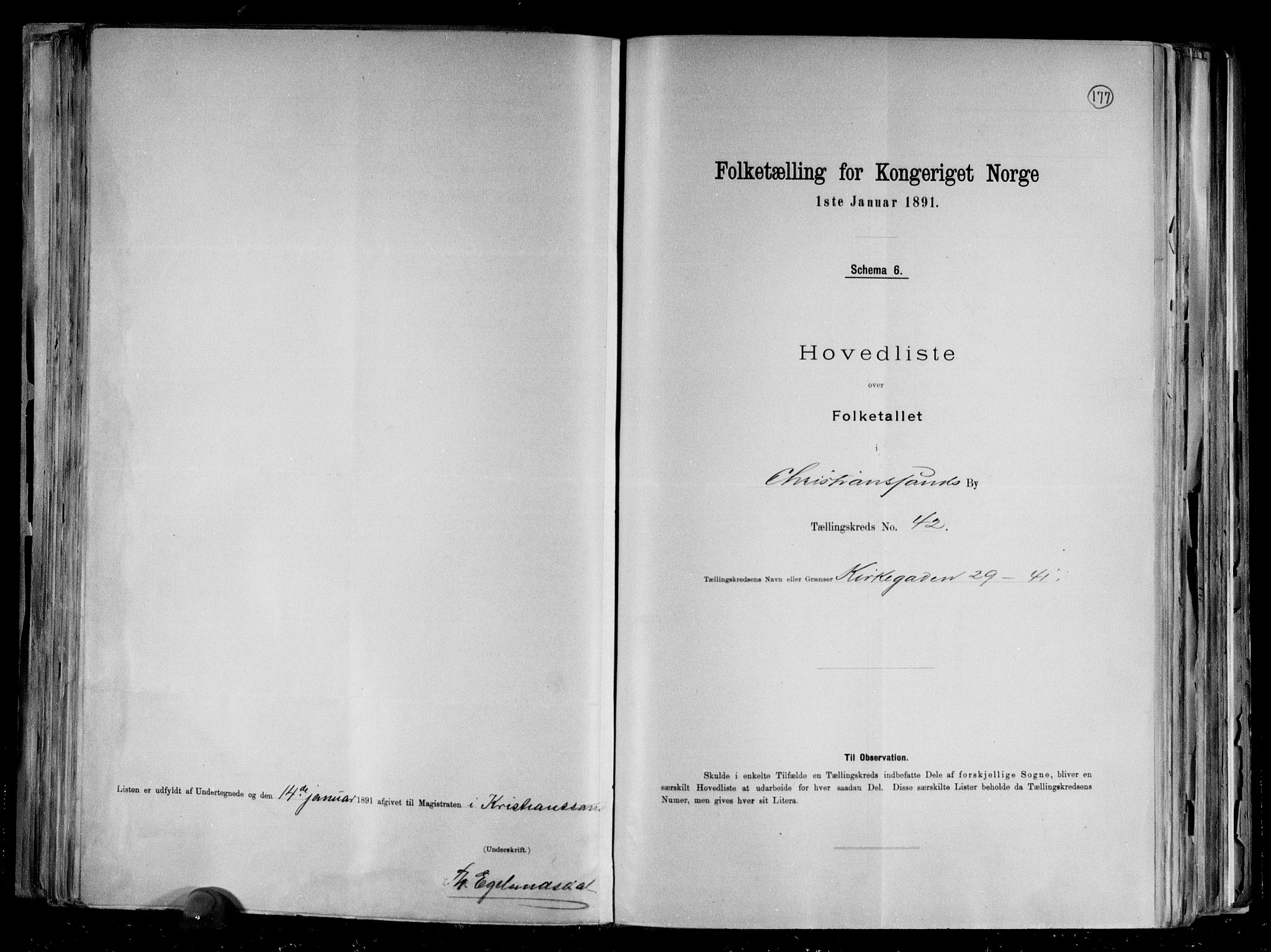 RA, Folketelling 1891 for 1001 Kristiansand kjøpstad, 1891, s. 87