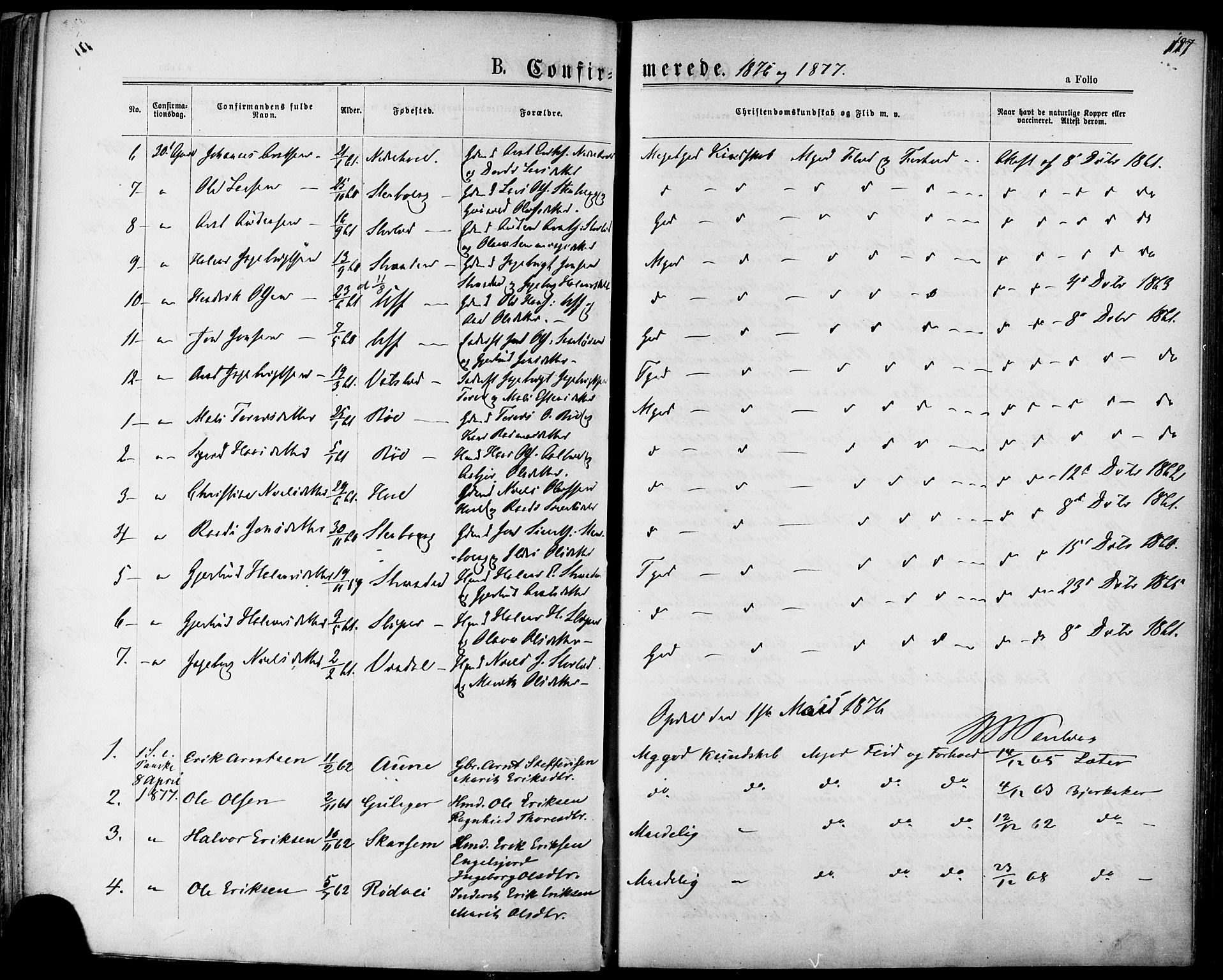 Ministerialprotokoller, klokkerbøker og fødselsregistre - Sør-Trøndelag, AV/SAT-A-1456/678/L0900: Ministerialbok nr. 678A09, 1872-1881, s. 127