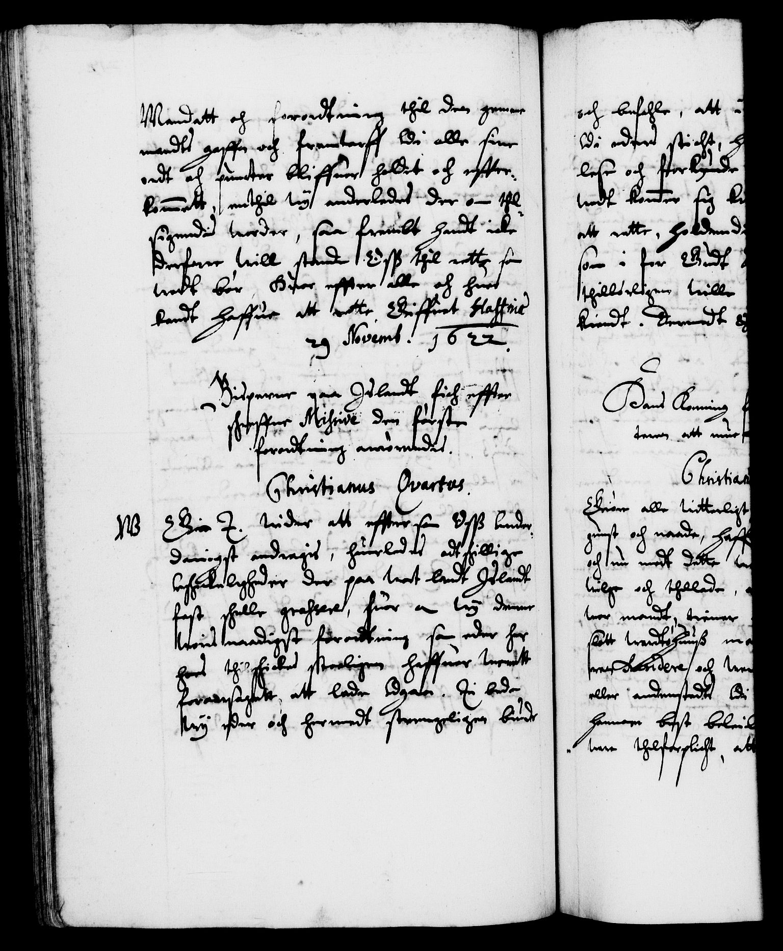 Danske Kanselli 1572-1799, RA/EA-3023/F/Fc/Fca/Fcaa/L0004: Norske registre (mikrofilm), 1617-1630, s. 217b