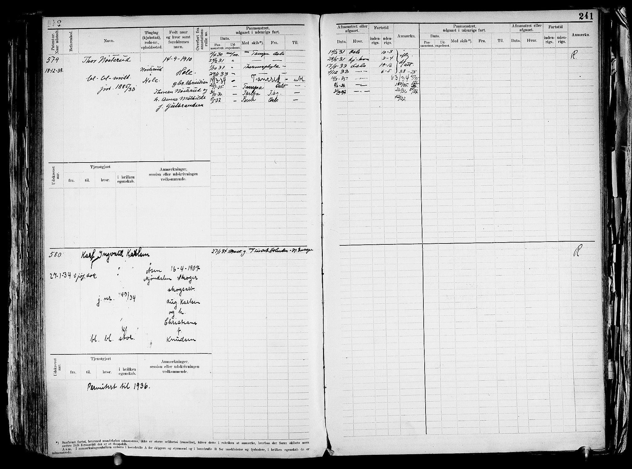 Drammen innrulleringsdistrikt, SAKO/A-781/F/Fd/L0003: Maskinist- og fyrbøterrulle, 1904-1948, s. 248