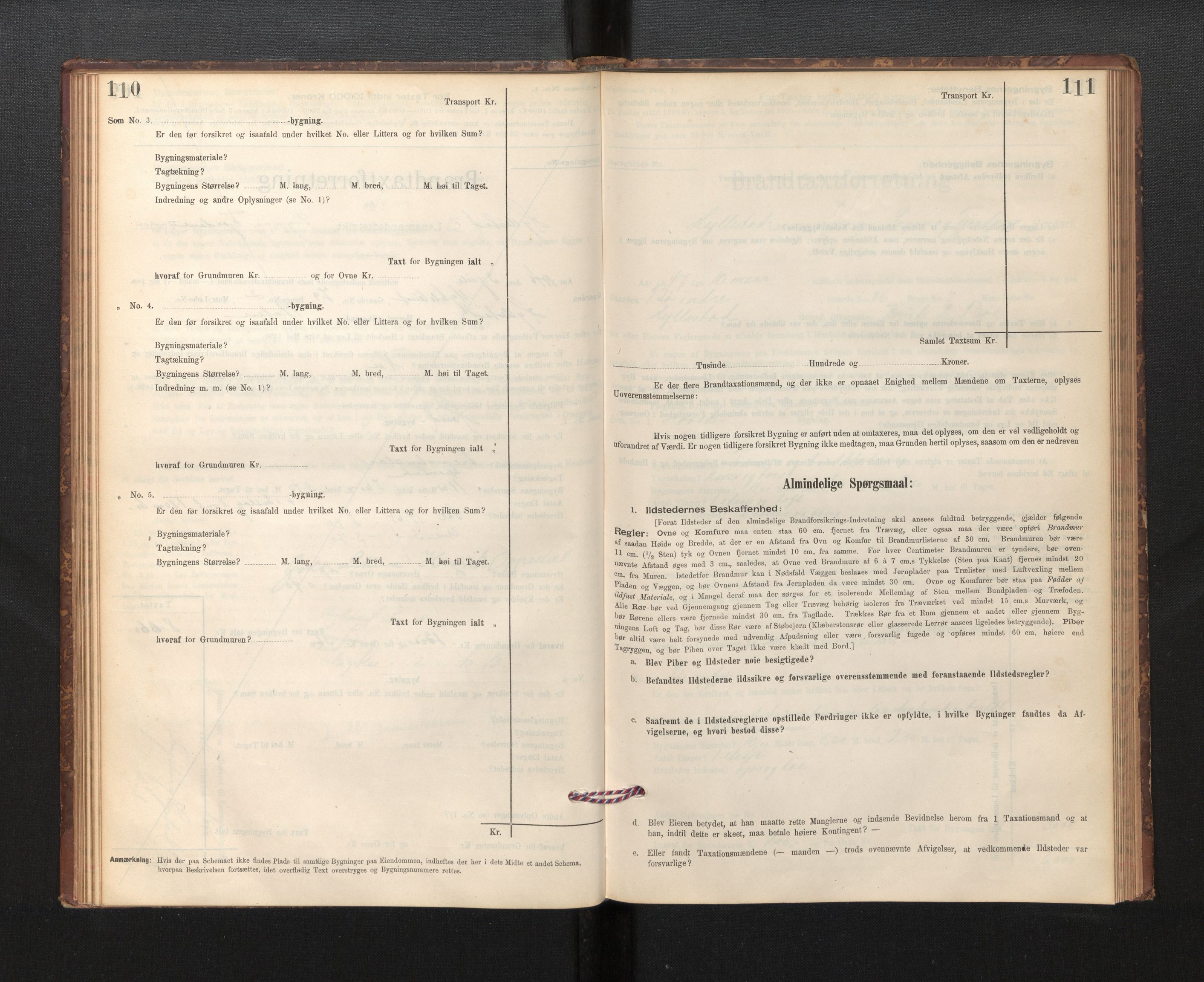 Lensmannen i Hyllestad, SAB/A-28301/0012/L0004: Branntakstprotokoll, skjematakst, 1894-1950, s. 110-111