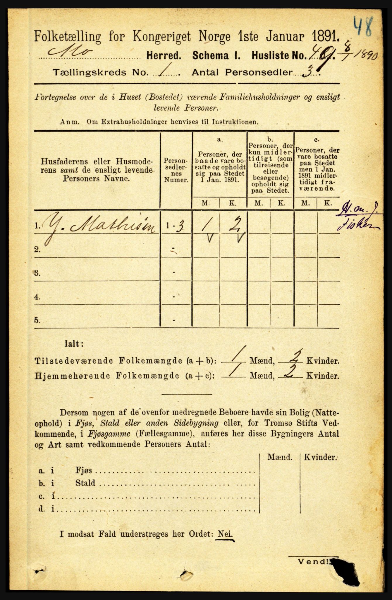 RA, Folketelling 1891 for 1833 Mo herred, 1891, s. 81