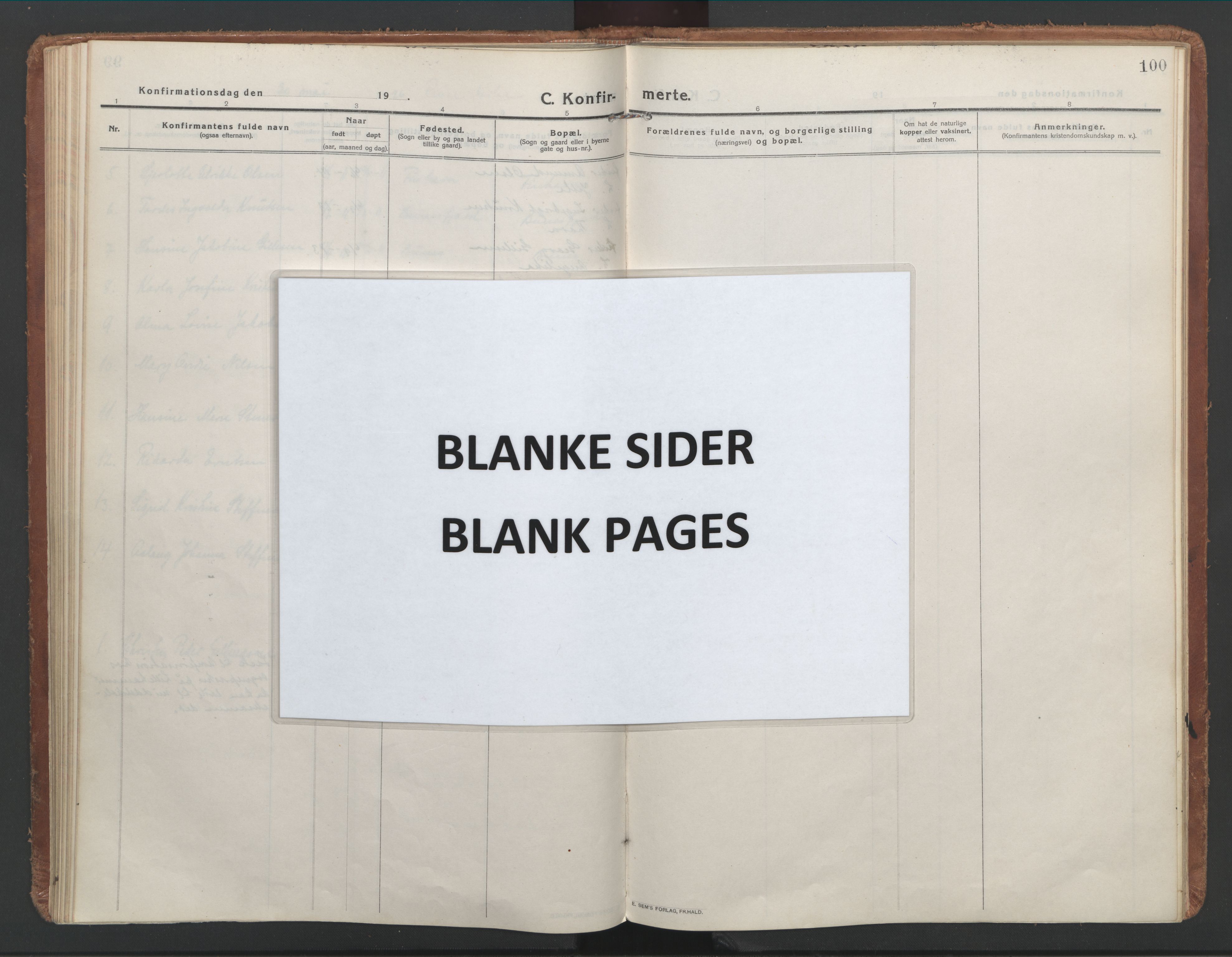 Ministerialprotokoller, klokkerbøker og fødselsregistre - Nordland, SAT/A-1459/886/L1222: Ministerialbok nr. 886A04, 1914-1926, s. 100