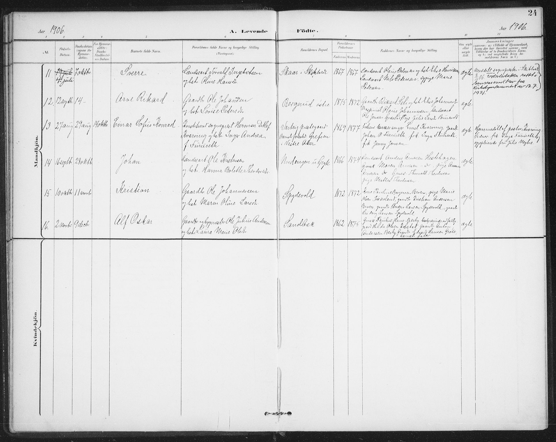 Varteig prestekontor Kirkebøker, AV/SAO-A-10447a/F/Fa/L0003: Ministerialbok nr. 3, 1899-1919, s. 24