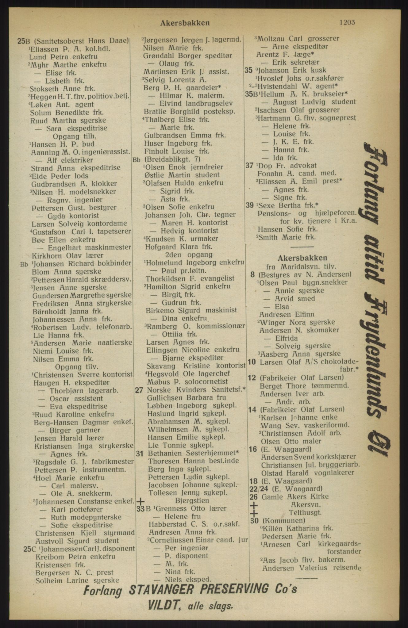 Kristiania/Oslo adressebok, PUBL/-, 1914, s. 1203