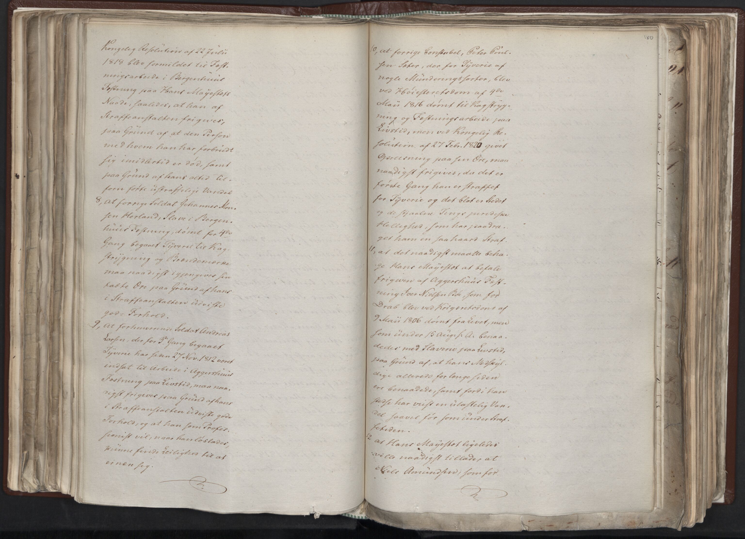 Statsrådssekretariatet, AV/RA-S-1001/A/Ab/L0012: Kgl. res. nr. 5679-6008 II, 1821, s. 179b-180a