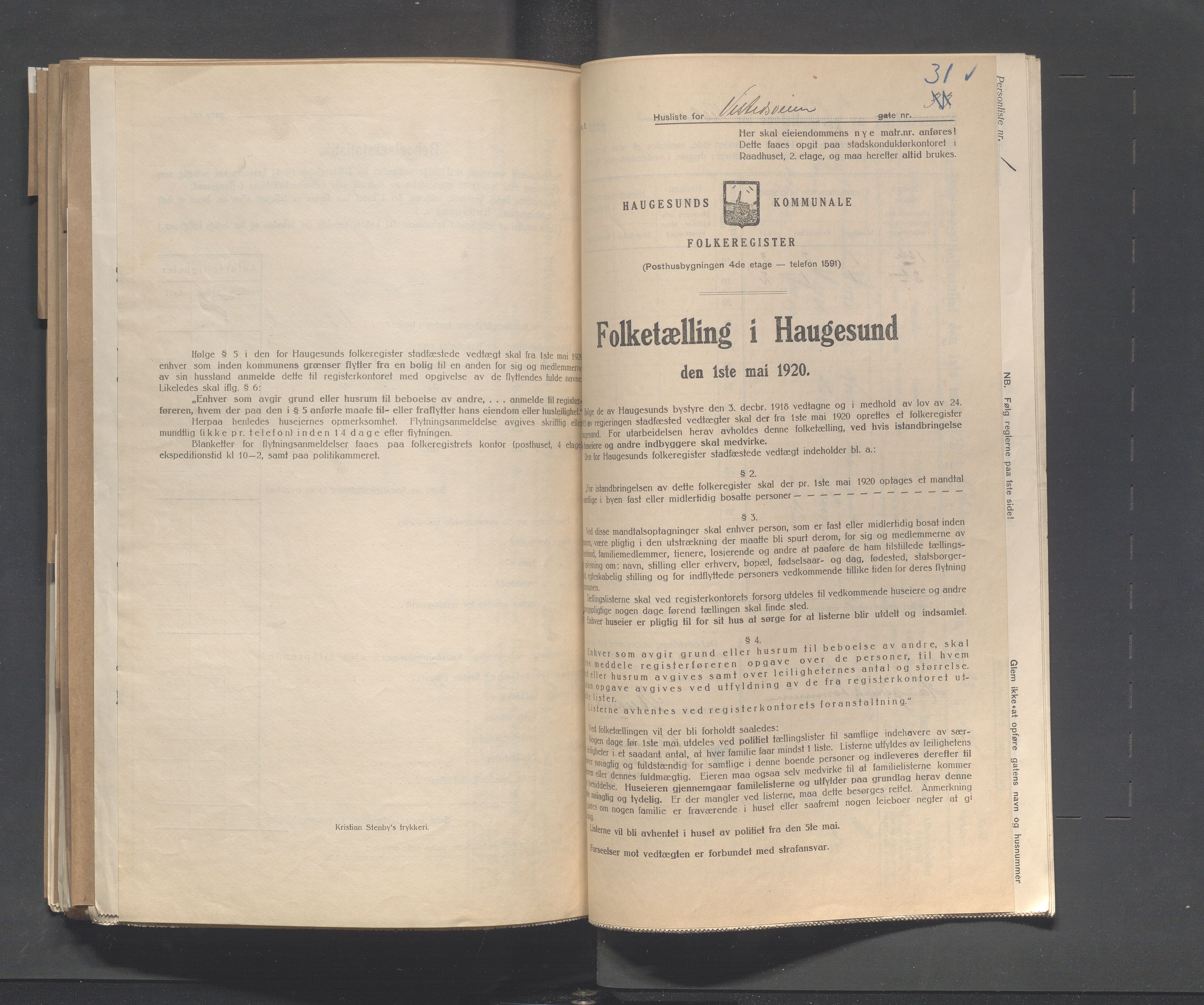 IKAR, Kommunal folketelling 1.5.1920 for Haugesund, 1920, s. 5289