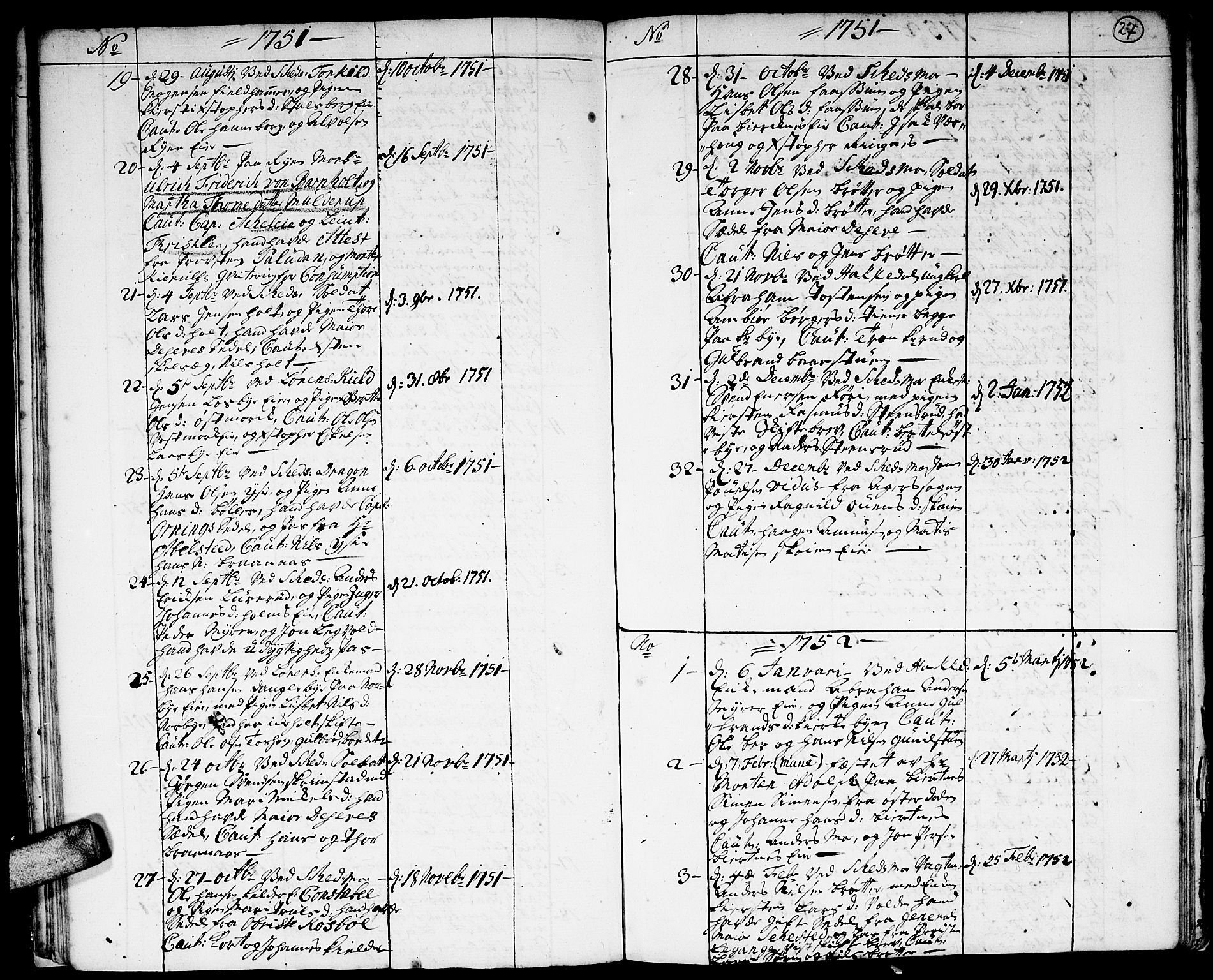 Skedsmo prestekontor Kirkebøker, SAO/A-10033a/F/Fa/L0004: Ministerialbok nr. I 4, 1737-1768, s. 27