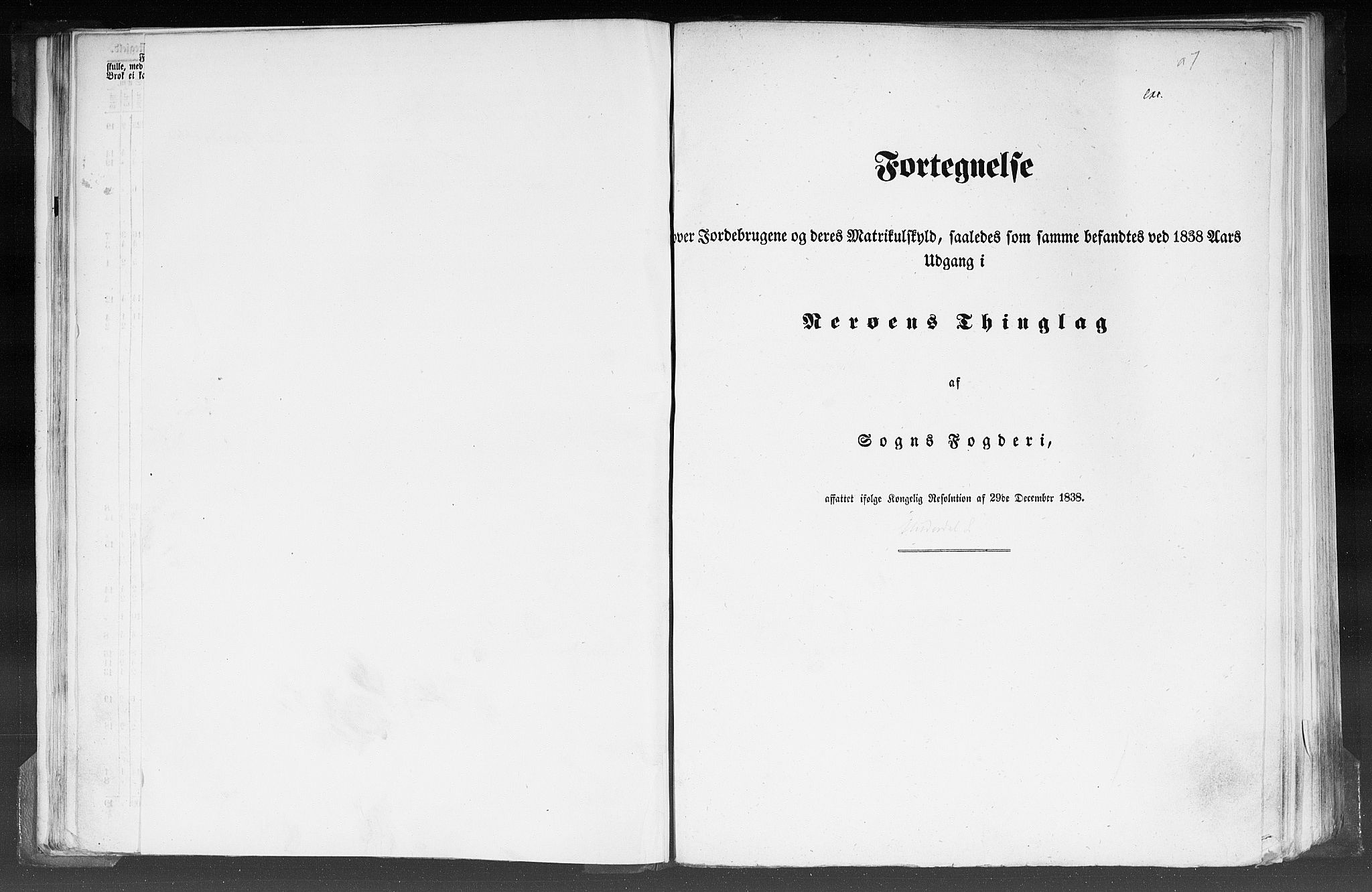 Rygh, RA/PA-0034/F/Fb/L0012: Matrikkelen for 1838 - Nordre Bergenhus amt (Sogn og Fjordane fylke), 1838