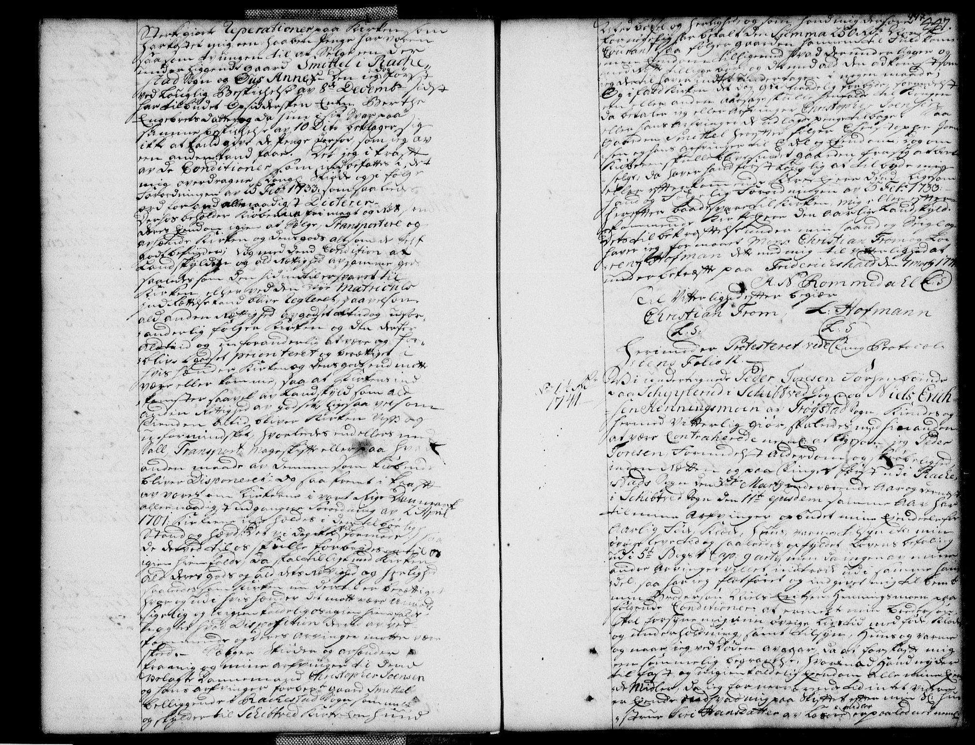 Rakkestad sorenskriveri, SAO/A-10686/G/Gb/Gba/Gbaa/L0001b: Pantebok nr. 1b, 1741-1748, s. 447