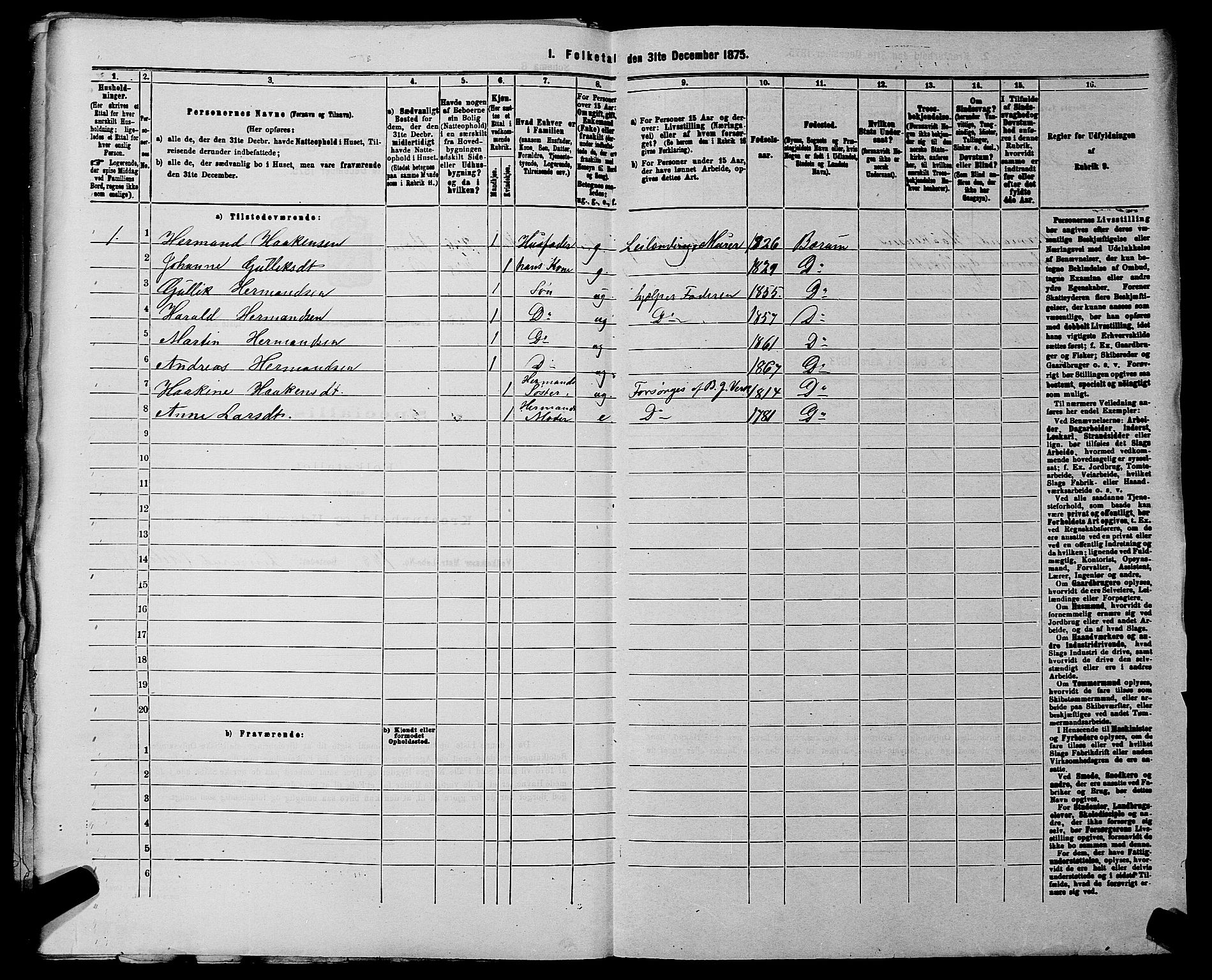 RA, Folketelling 1875 for 0220P Asker prestegjeld, 1875, s. 2816