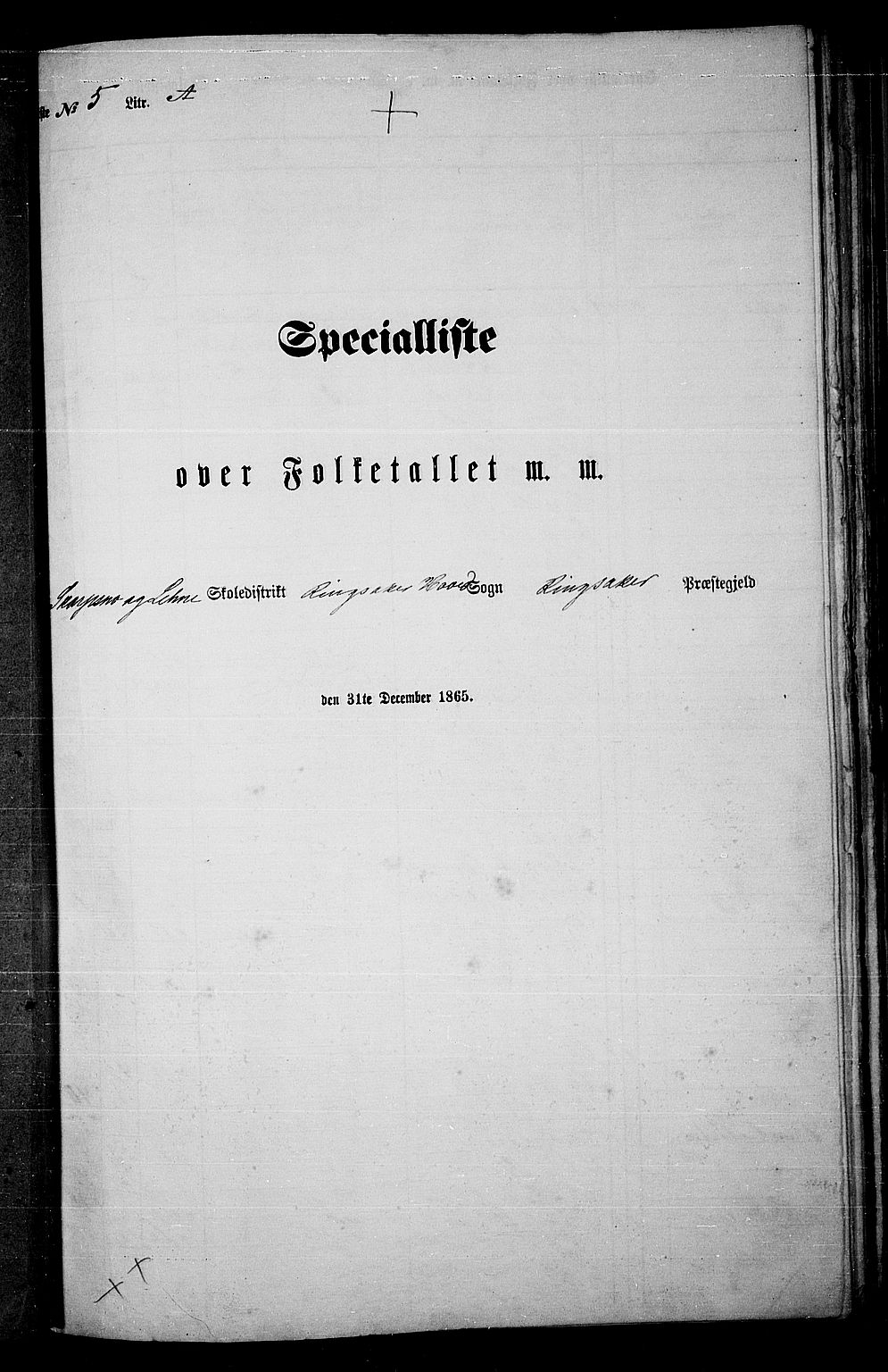 RA, Folketelling 1865 for 0412P Ringsaker prestegjeld, 1865, s. 113