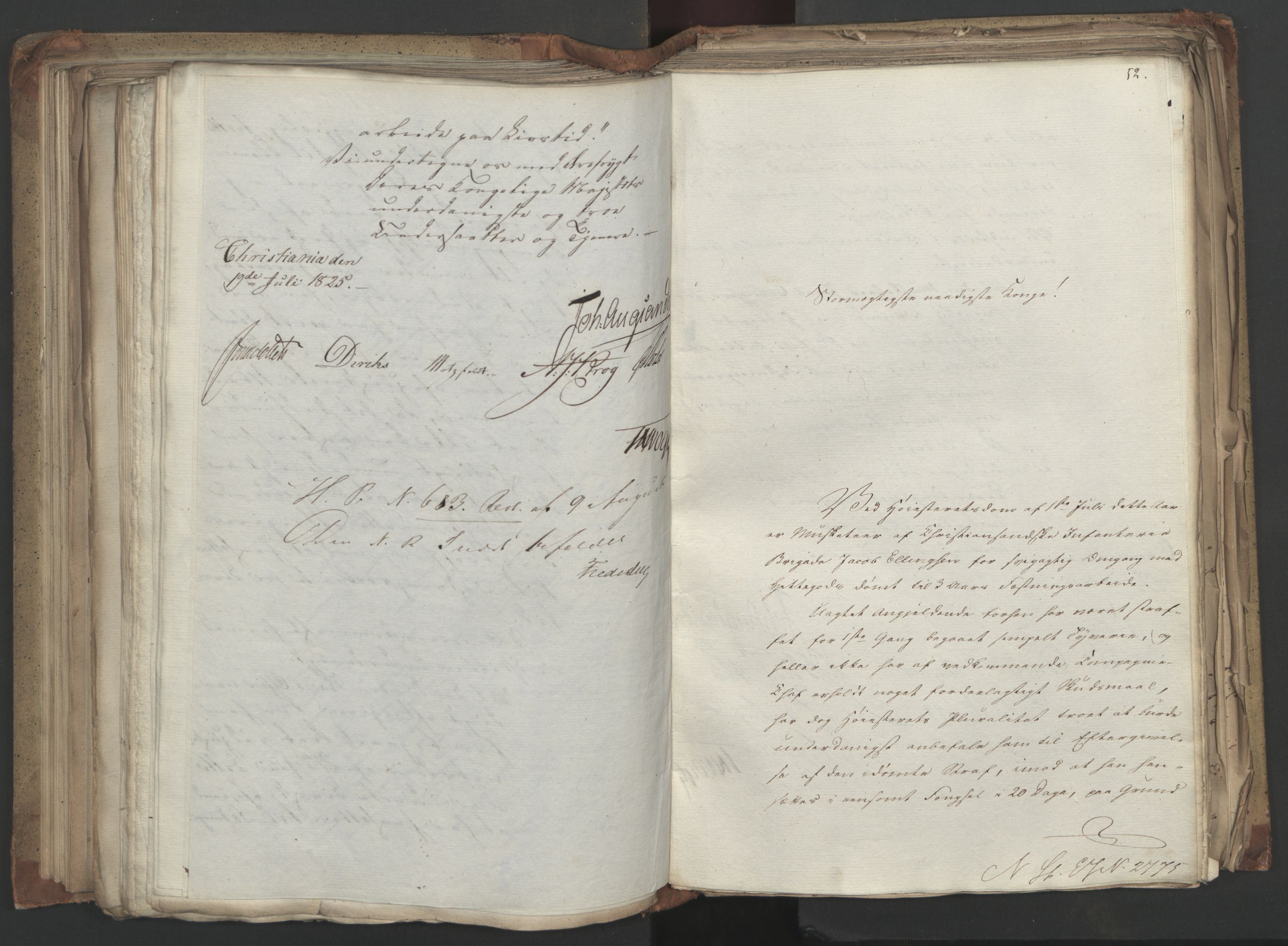 Statsrådsavdelingen i Stockholm, AV/RA-S-1003/D/Da/L0043: Regjeringsinnstillinger nr. 2706-2845, 1825, s. 232