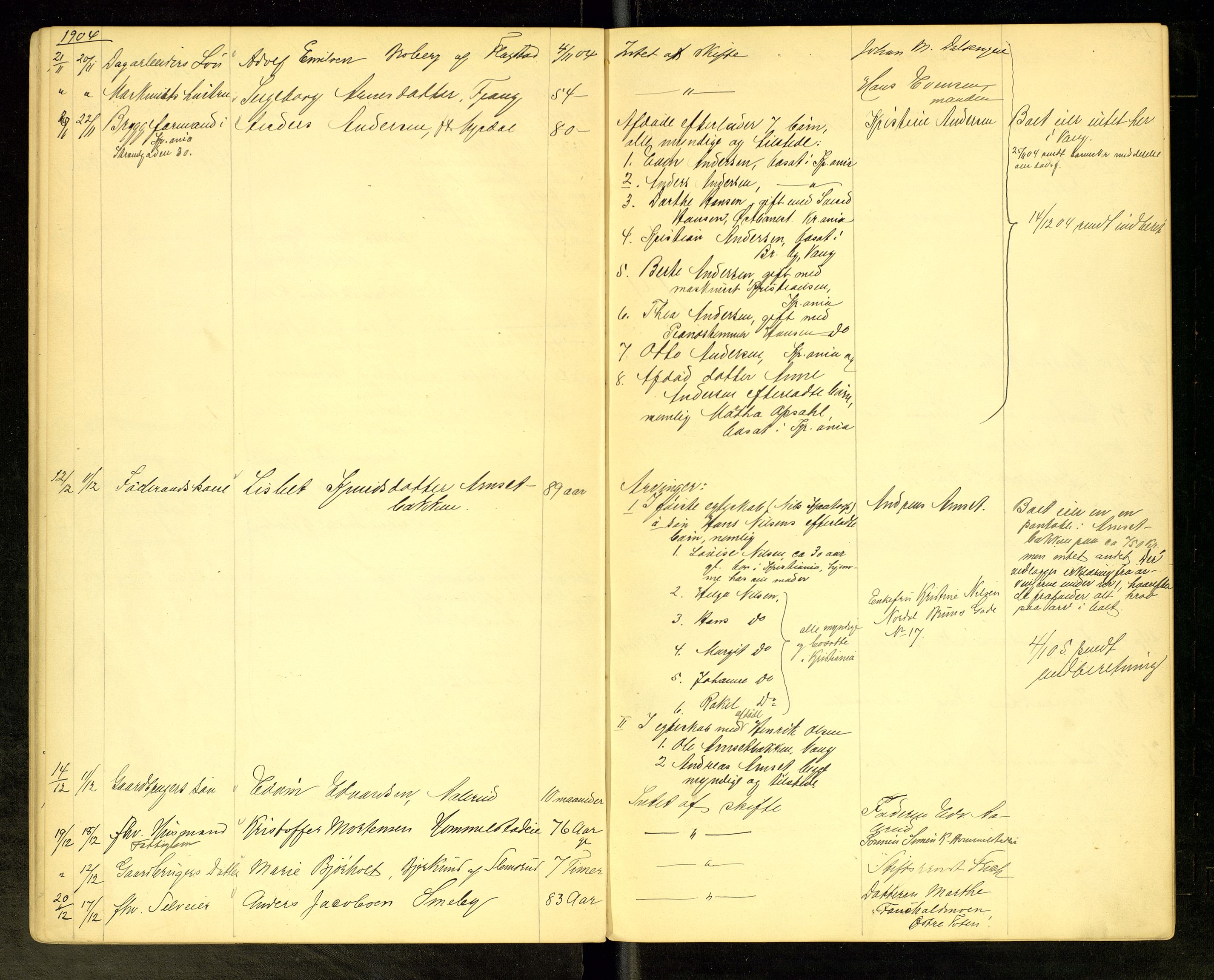 Vang, Hedmark, lensmannskontor, SAH/LHV-018/H/Ha/L0005: Dødsfallsprotokoll, 1900-1908