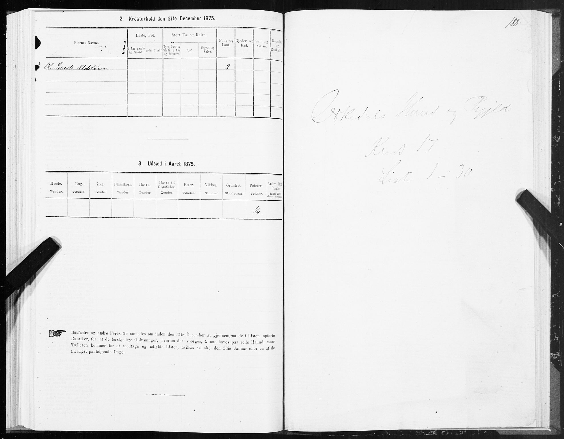 SAT, Folketelling 1875 for 1638P Orkdal prestegjeld, 1875, s. 8188