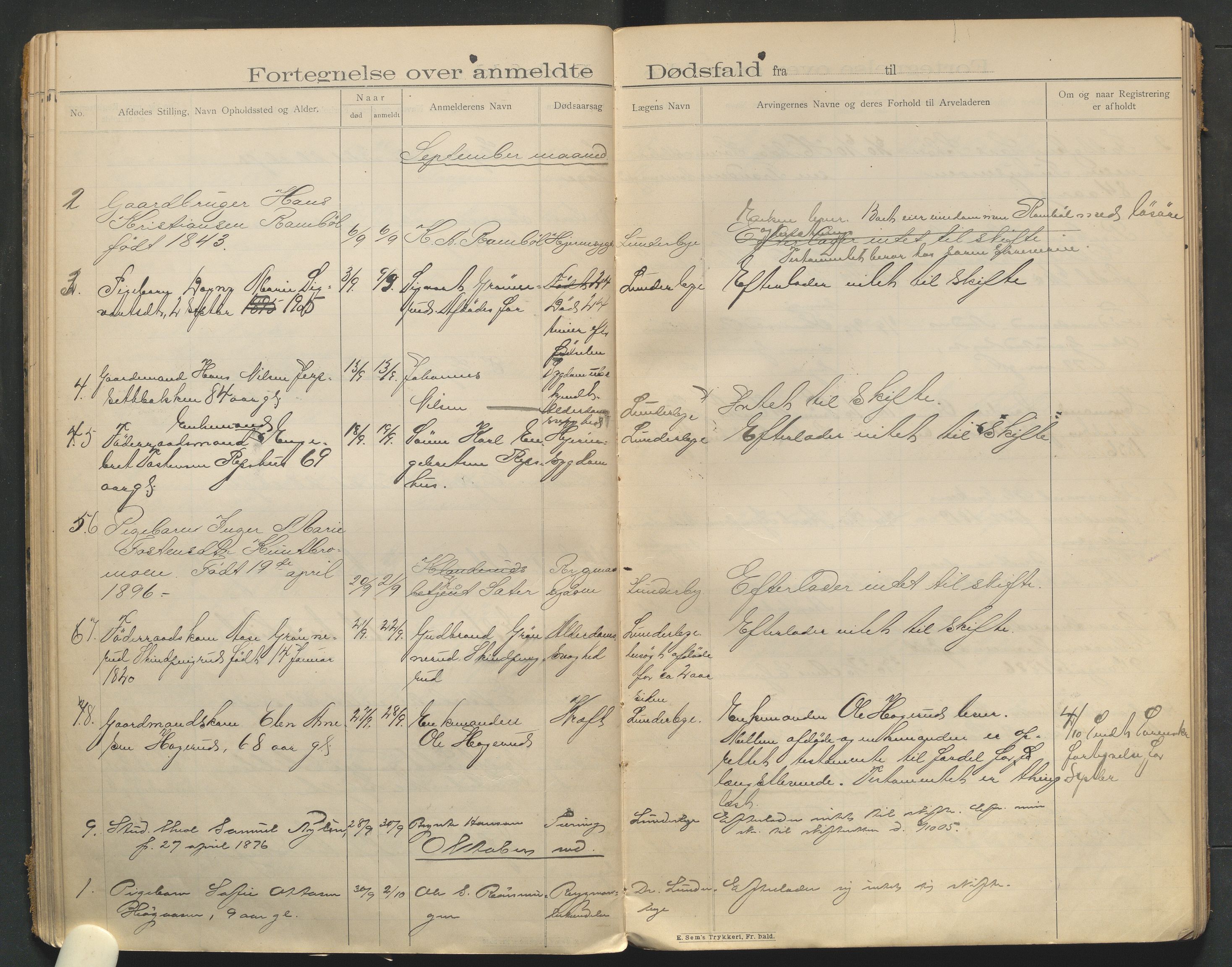 Eidskog lensmannskontor, AV/SAH-LHE-009/H/Ha/Haa/L0001/0002: Dødsfallsprotokoller / Dødsfallsprotokoll, 1901-1910