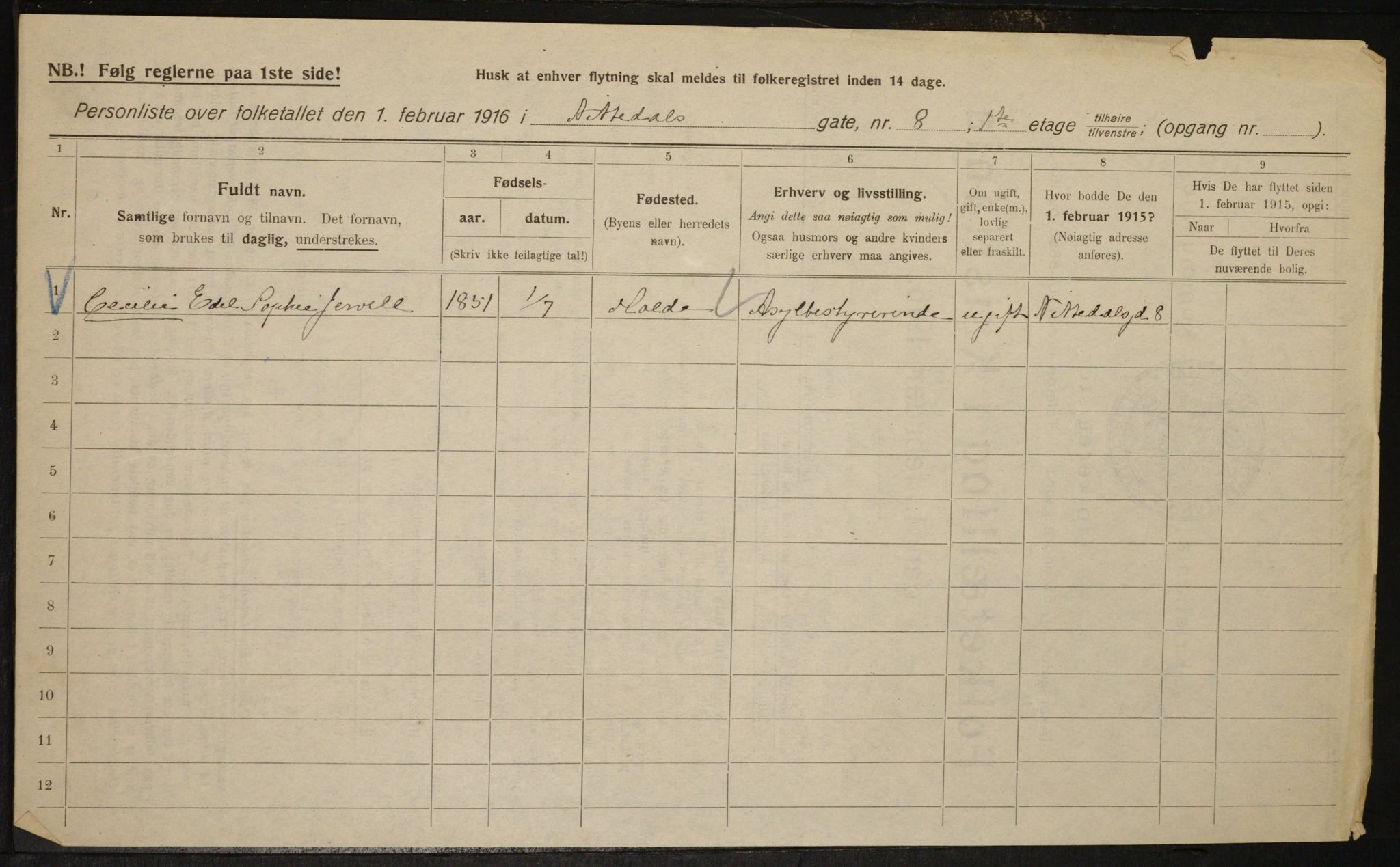 OBA, Kommunal folketelling 1.2.1916 for Kristiania, 1916, s. 73038