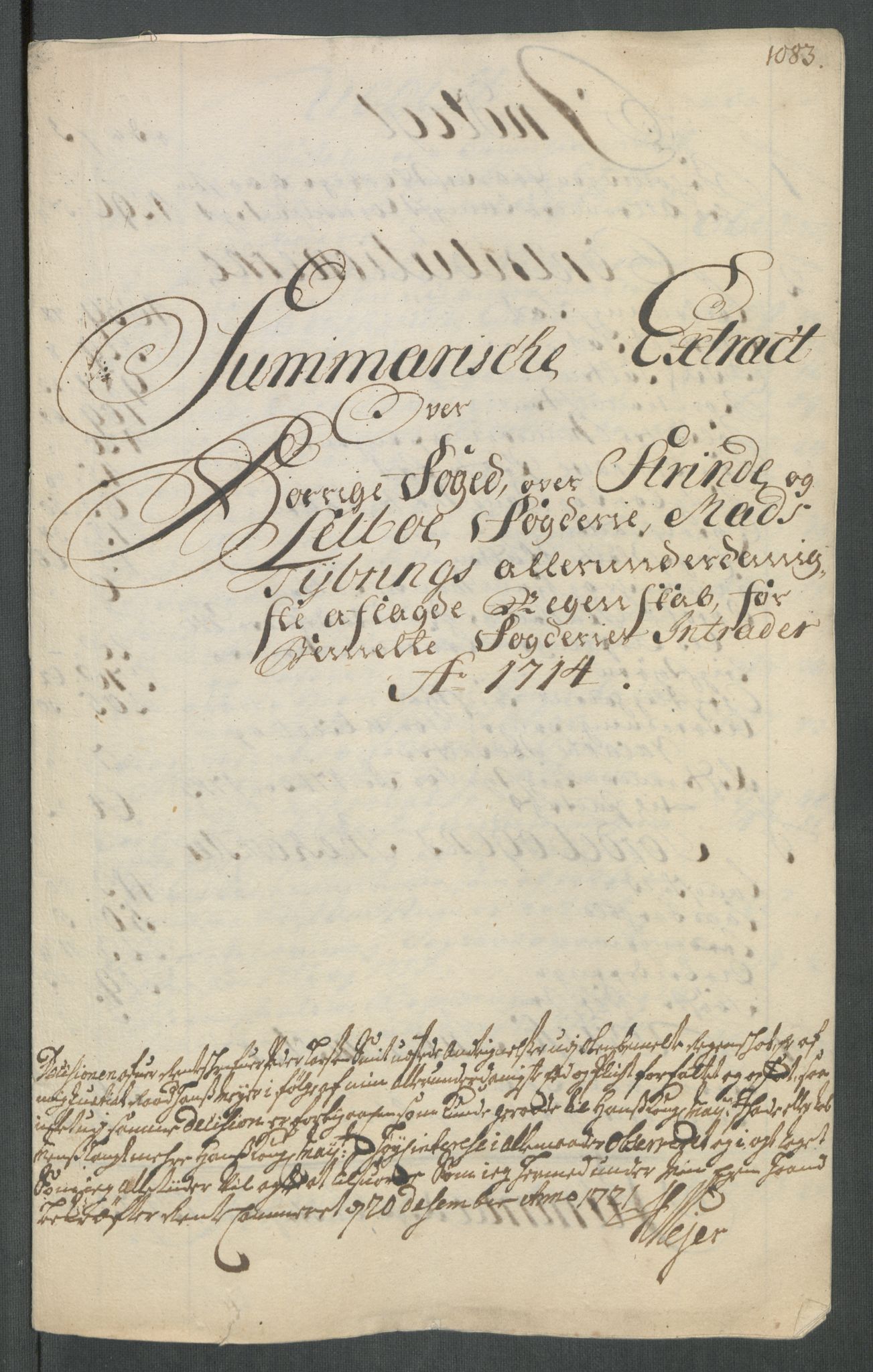 Rentekammeret inntil 1814, Reviderte regnskaper, Fogderegnskap, RA/EA-4092/R61/L4114: Fogderegnskap Strinda og Selbu, 1714, s. 12