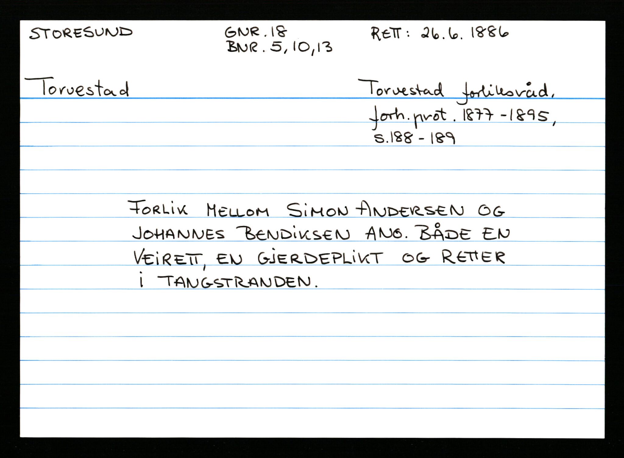 Statsarkivet i Stavanger, AV/SAST-A-101971/03/Y/Ym/L0056: Åstedskort sortert etter gårdsnavn: Stokkeland - Sund, 1600-1950, s. 204