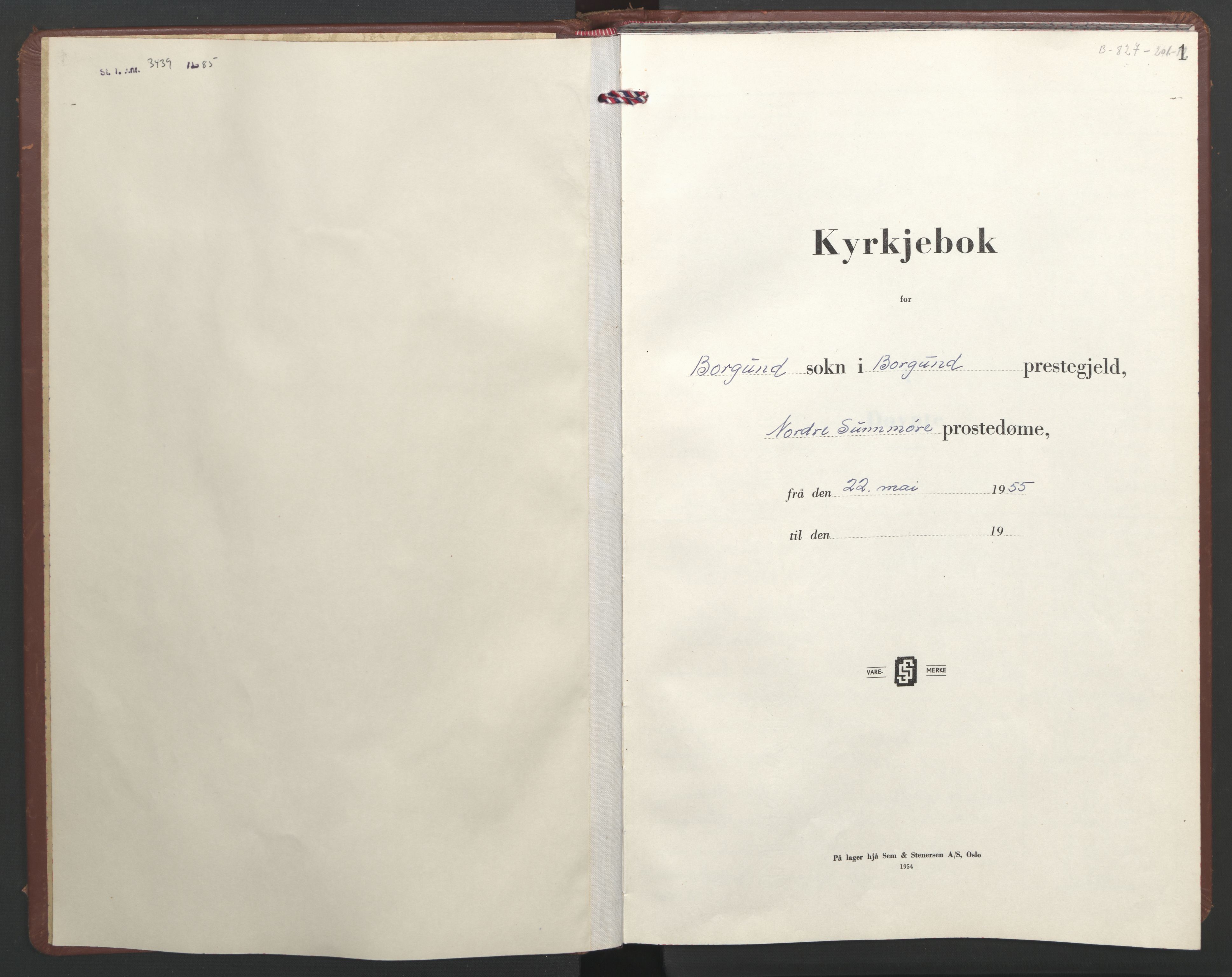 Ministerialprotokoller, klokkerbøker og fødselsregistre - Møre og Romsdal, SAT/A-1454/528/L0441: Klokkerbok nr. 528C22, 1955-1956, s. 1