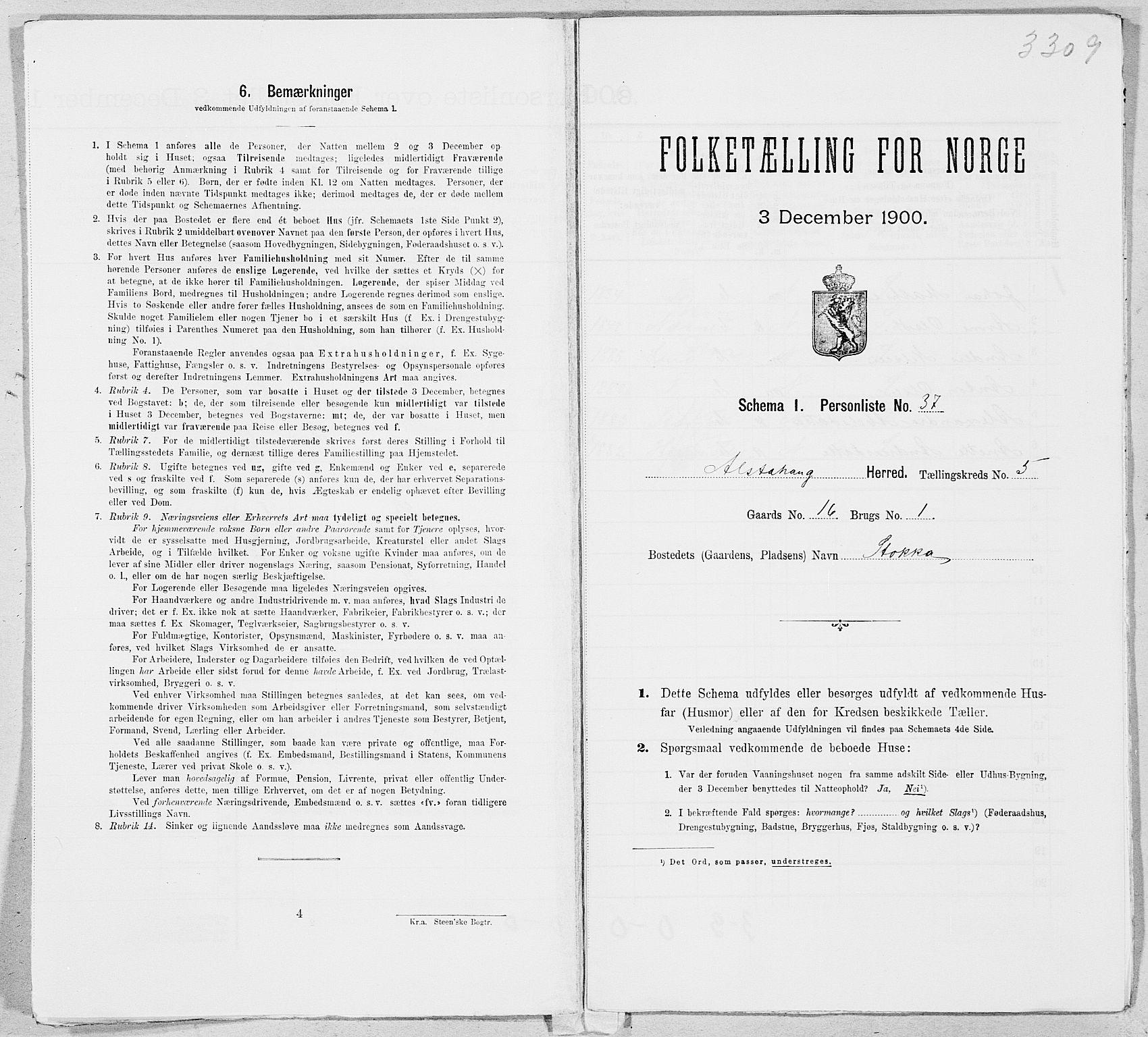 SAT, Folketelling 1900 for 1820 Alstahaug herred, 1900, s. 827