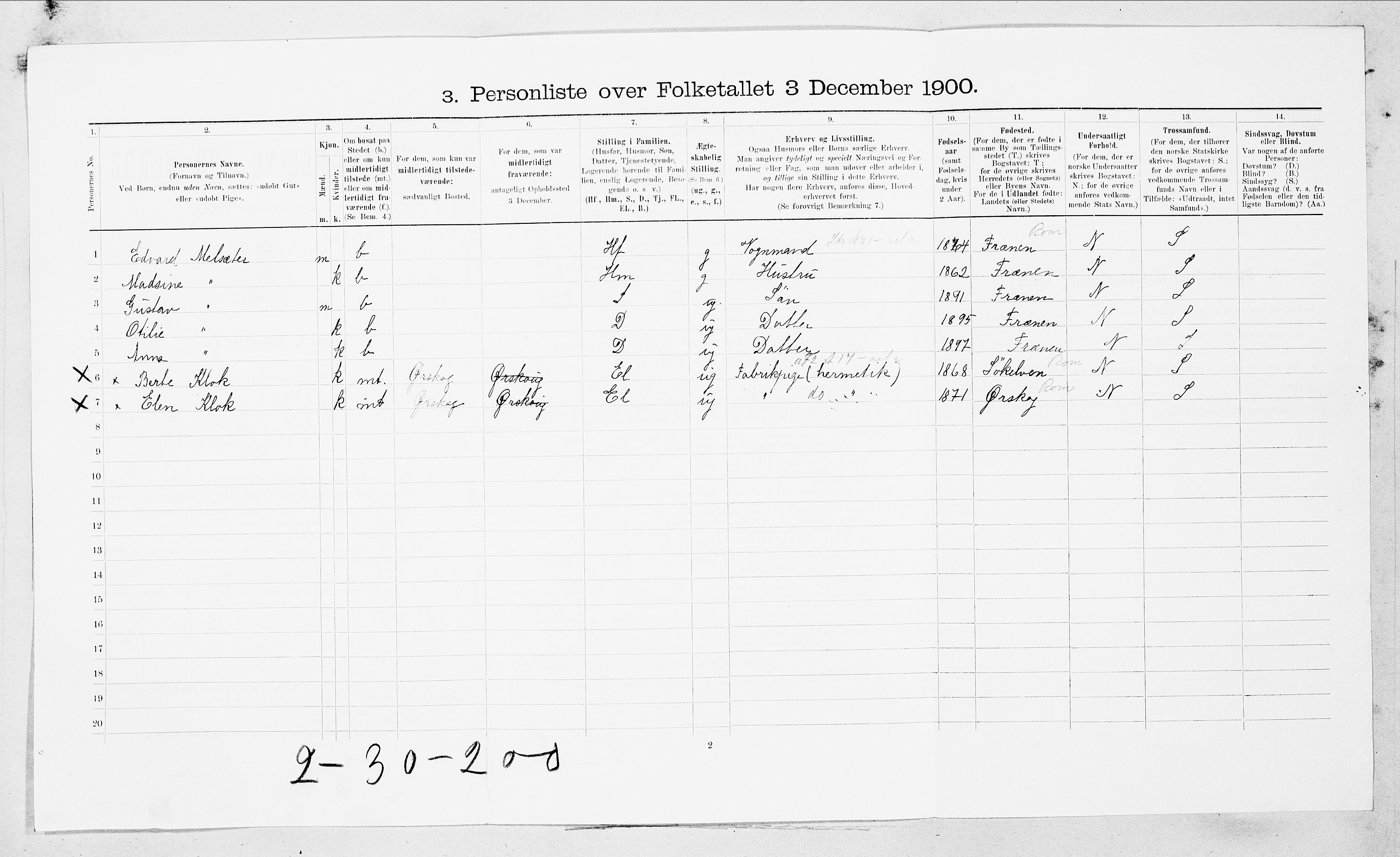 SAT, Folketelling 1900 for 1501 Ålesund kjøpstad, 1900, s. 551
