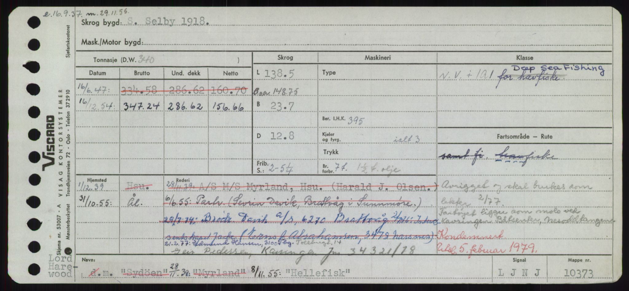 Sjøfartsdirektoratet med forløpere, Skipsmålingen, RA/S-1627/H/Hd/L0015: Fartøy, Havm-Hey, s. 299