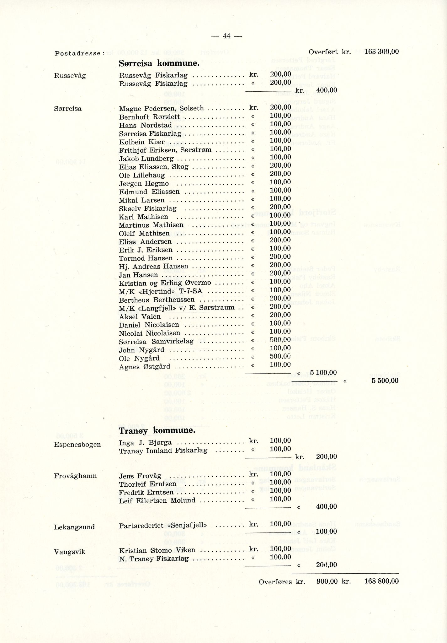 Vardø Fiskersamvirkelag, VAMU/A-0037/D/Da/L0002: Korrespondanse Er-Fi, 1946-1951