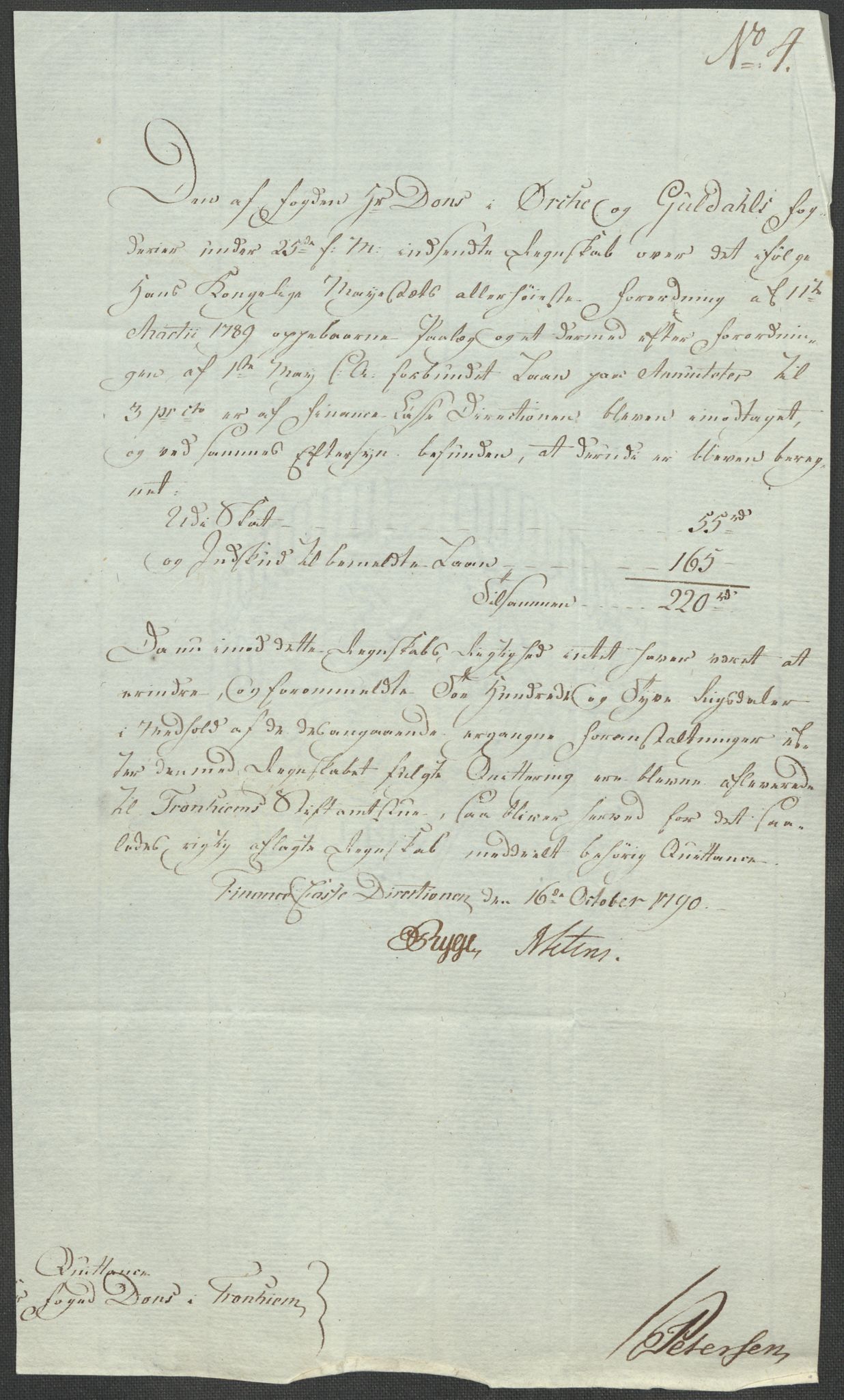 Rentekammeret inntil 1814, Reviderte regnskaper, Mindre regnskaper, AV/RA-EA-4068/Rf/Rfe/L0034: Orkdal og Gauldal fogderi, 1789, s. 443