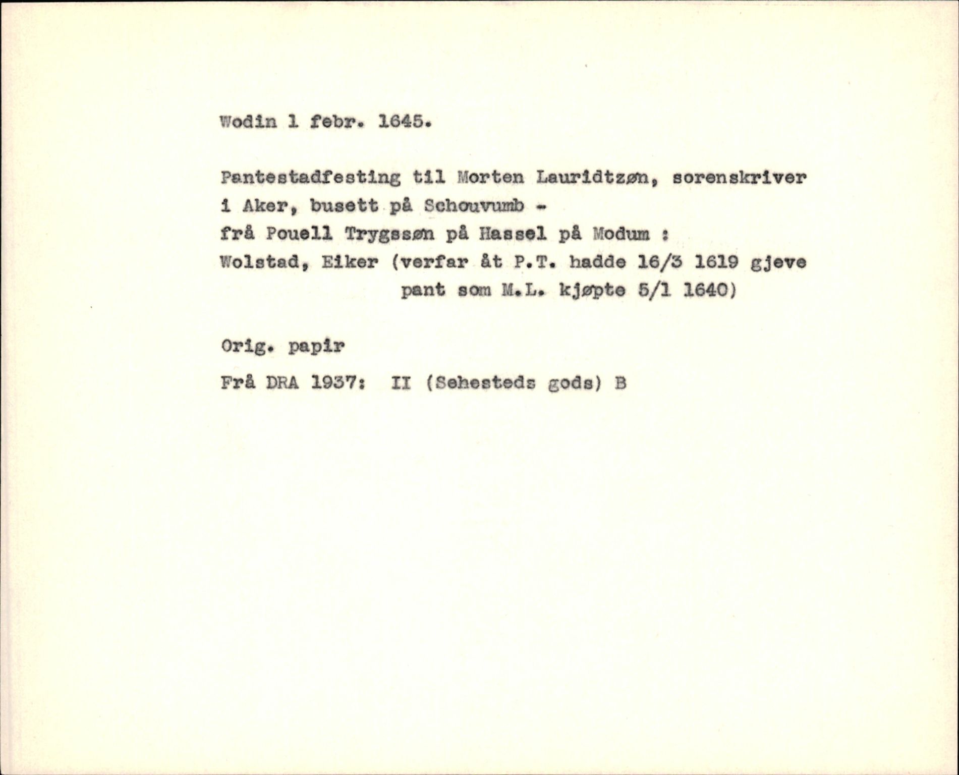 Riksarkivets diplomsamling, AV/RA-EA-5965/F35/F35f/L0001: Regestsedler: Diplomer fra DRA 1937 og 1996, s. 713