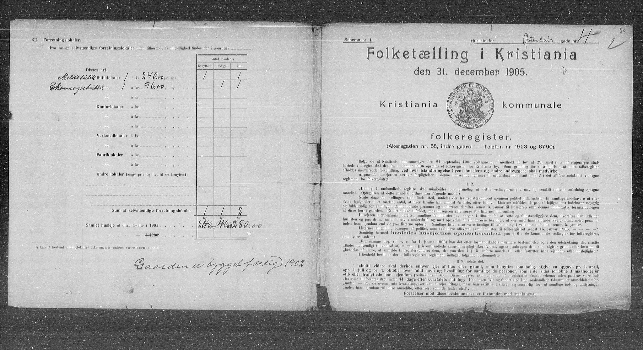 OBA, Kommunal folketelling 31.12.1905 for Kristiania kjøpstad, 1905, s. 67804