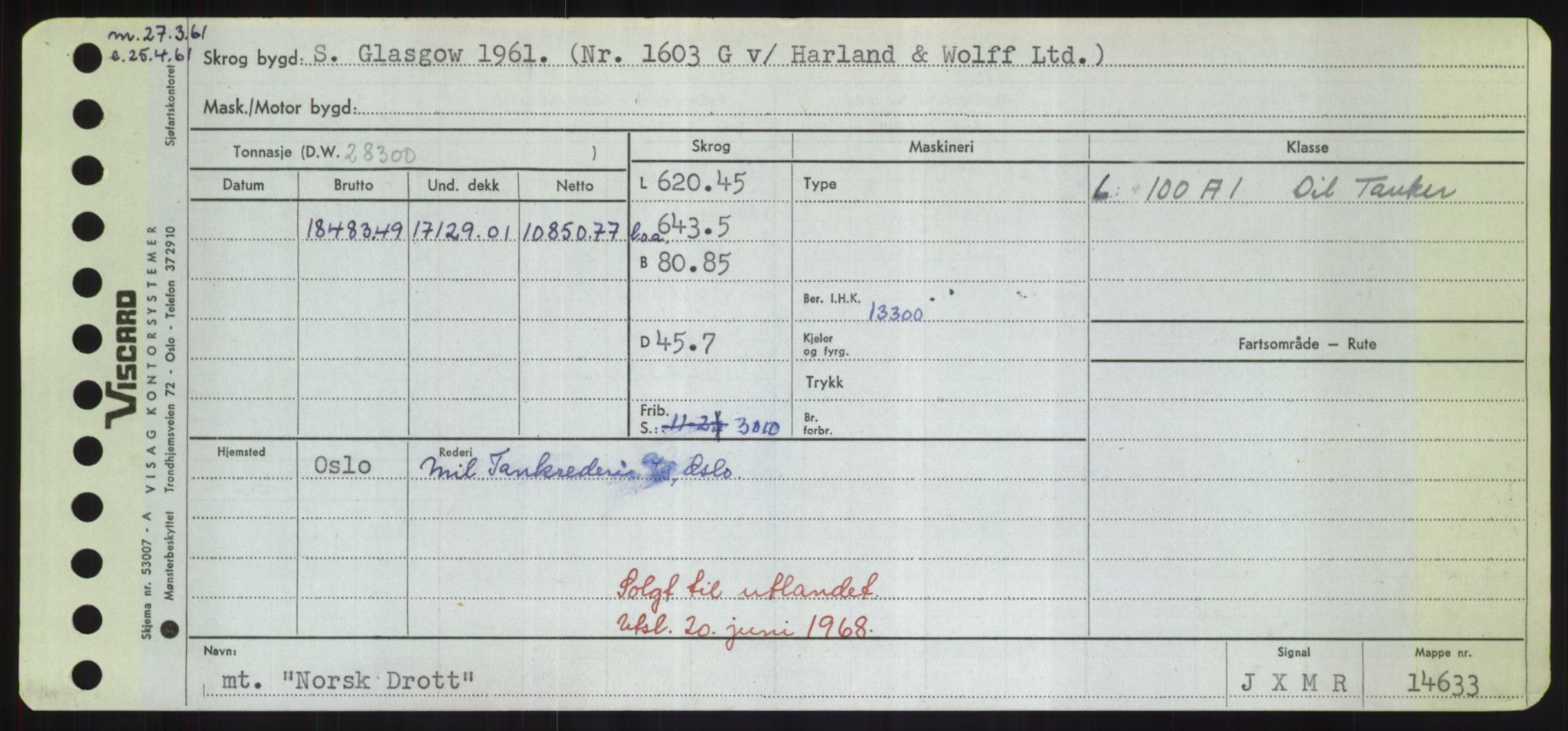 Sjøfartsdirektoratet med forløpere, Skipsmålingen, RA/S-1627/H/Hd/L0027: Fartøy, Norhop-Nør, s. 157