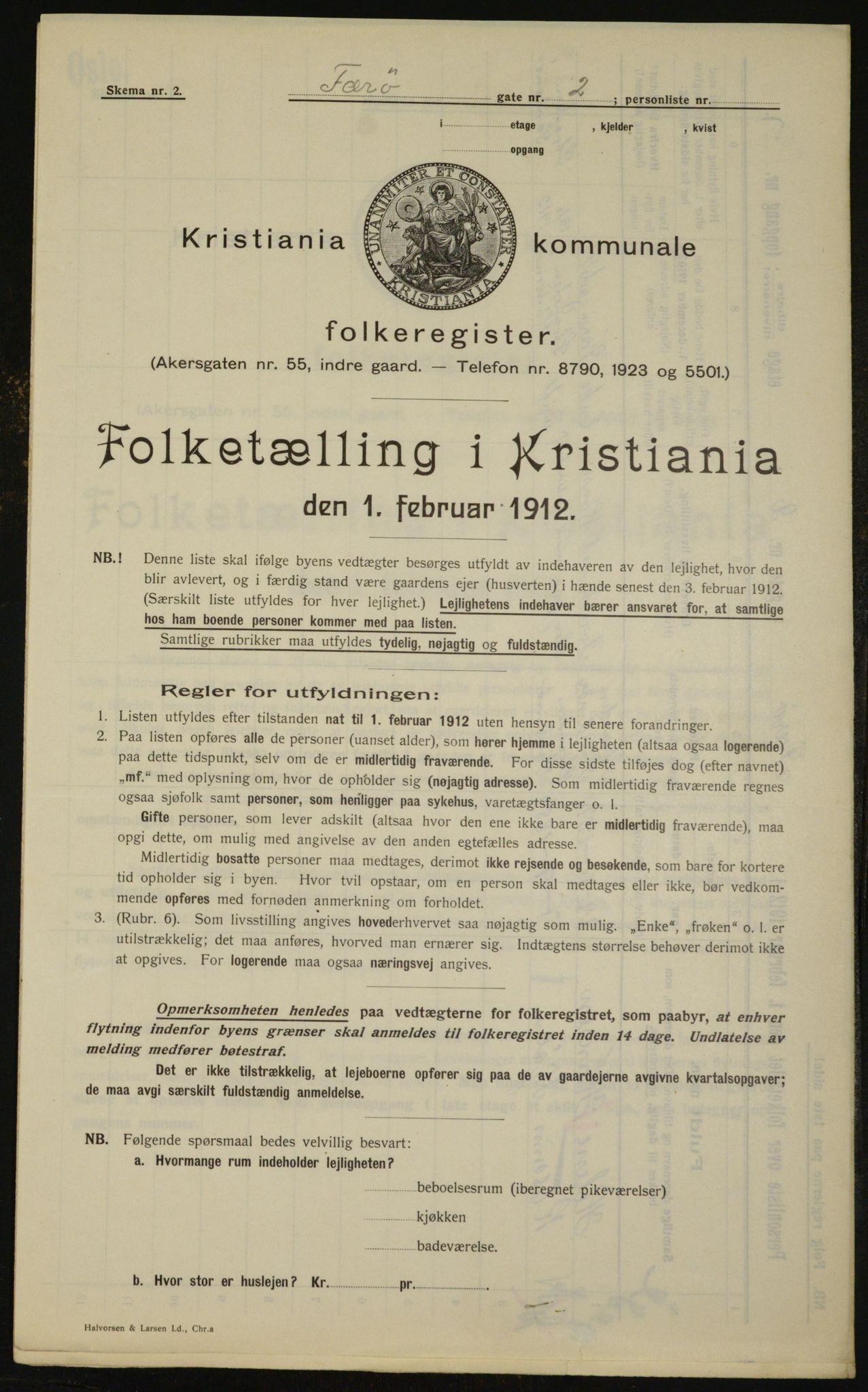 OBA, Kommunal folketelling 1.2.1912 for Kristiania, 1912, s. 28326