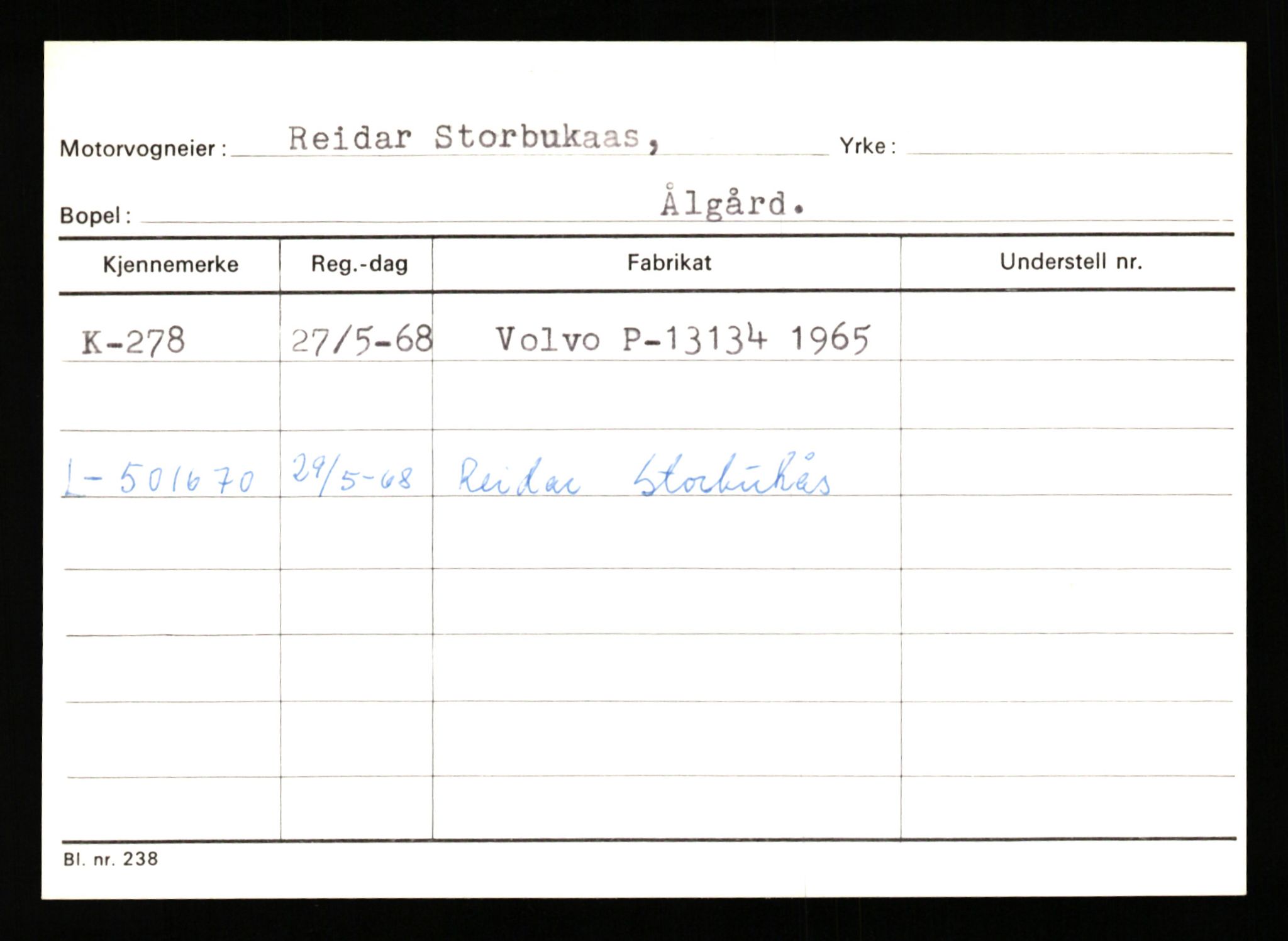 Stavanger trafikkstasjon, AV/SAST-A-101942/0/G/L0001: Registreringsnummer: 0 - 5782, 1930-1971, s. 137