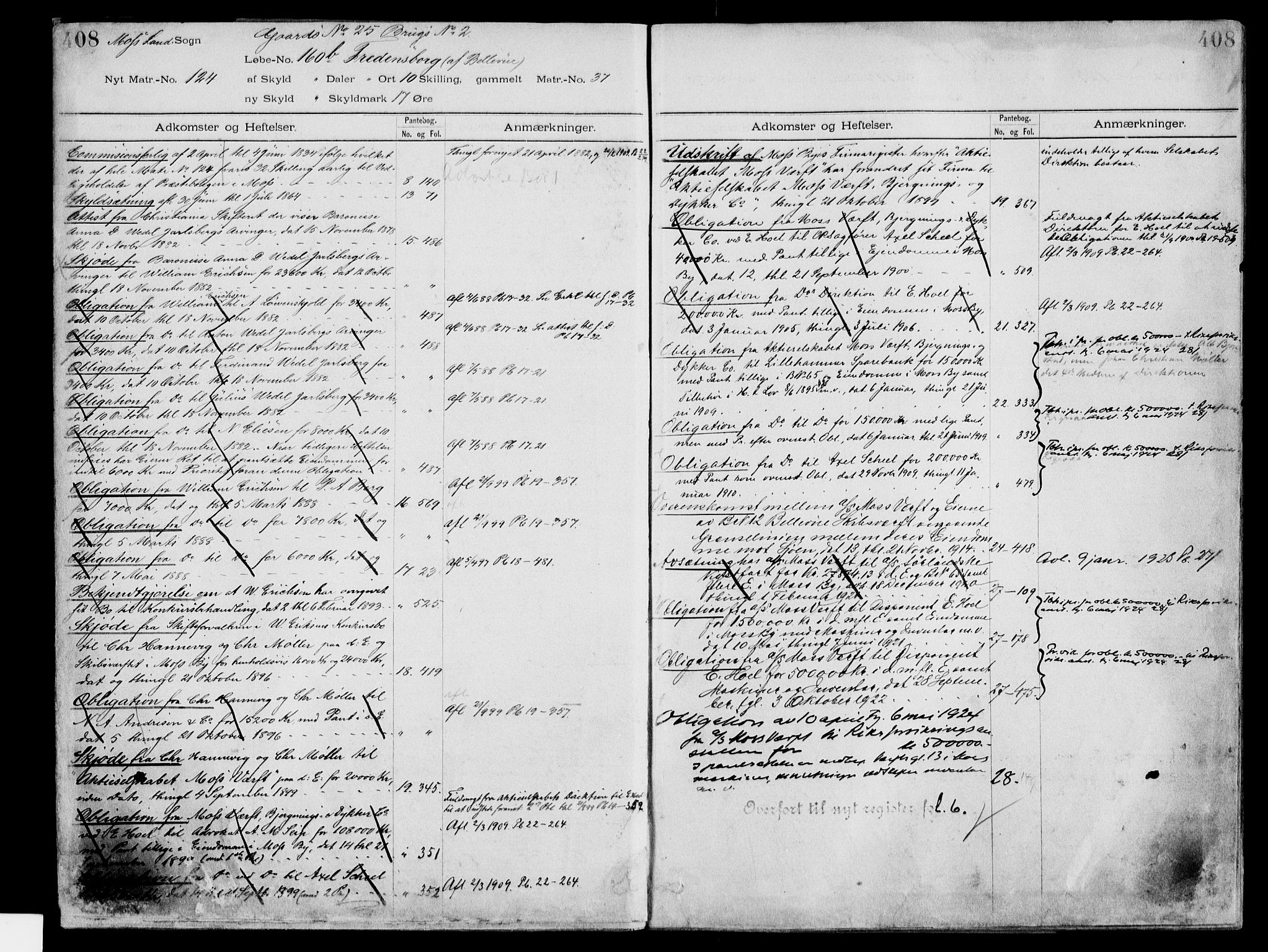 Moss sorenskriveri, SAO/A-10168: Panteregister nr. IV 3b, 1769-1926, s. 408
