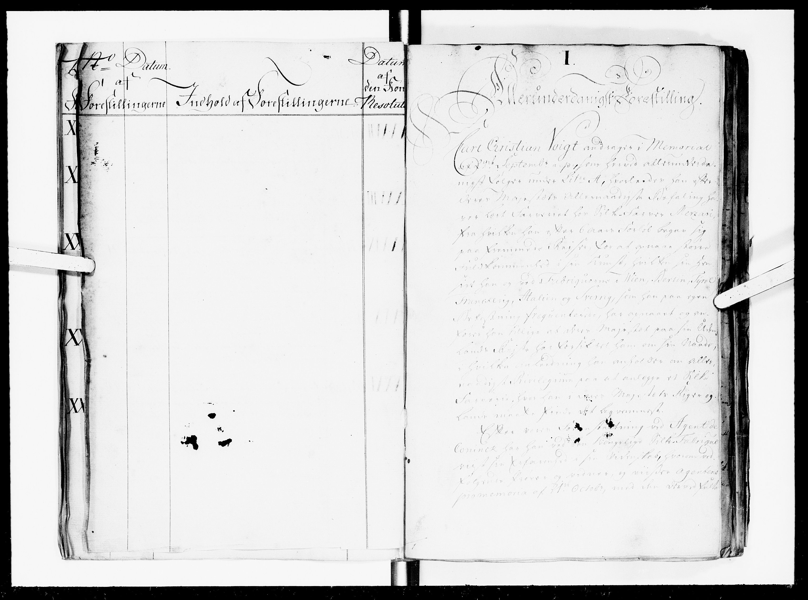 Kommercekollegiet, Danske Sekretariat, DRA/A-0005/-/431: Forestillinger, 1774