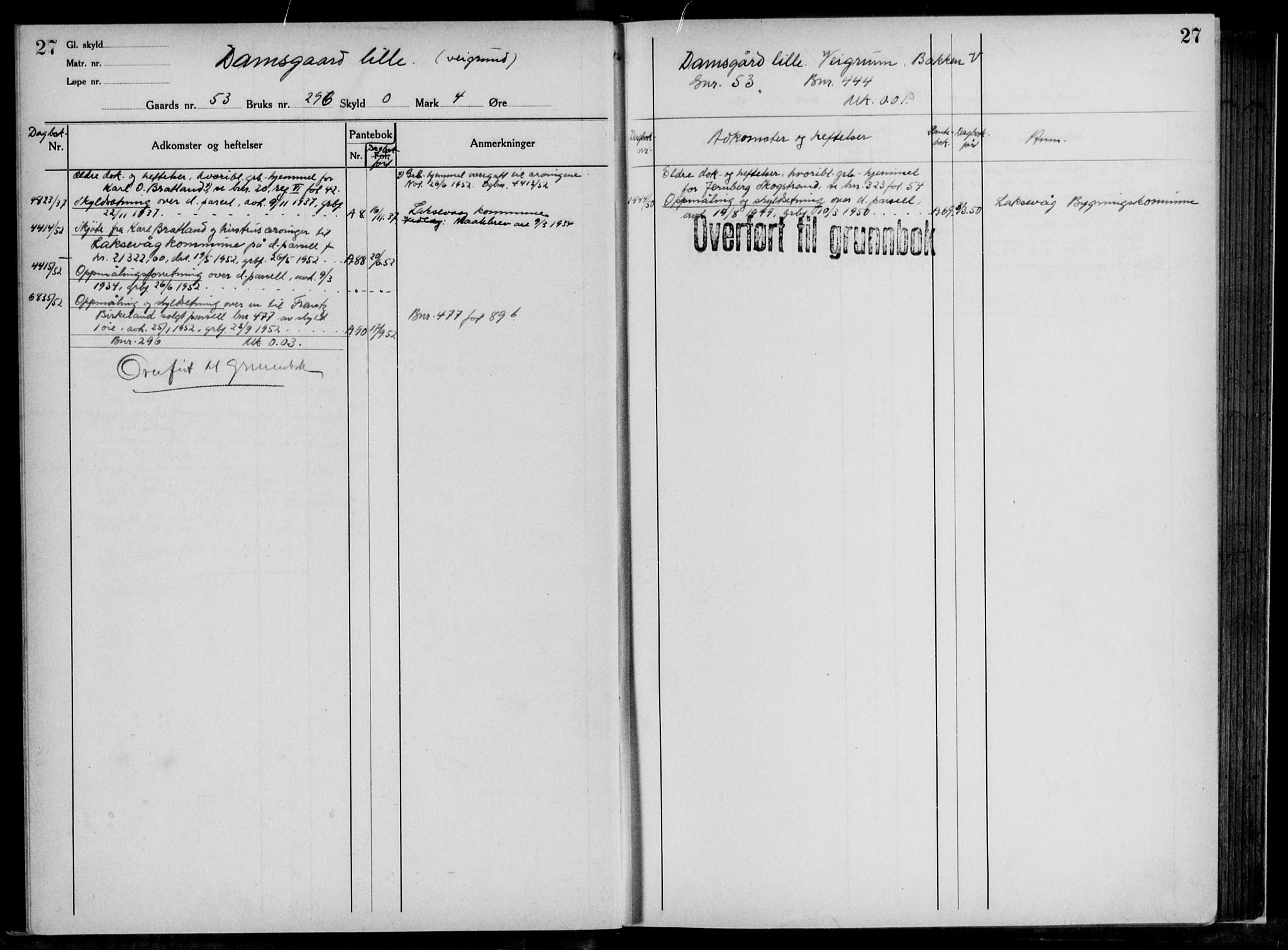 Midhordland sorenskriveri, AV/SAB-A-3001/1/G/Ga/Gab/L0117: Panteregister nr. II.A.b.117, s. 27