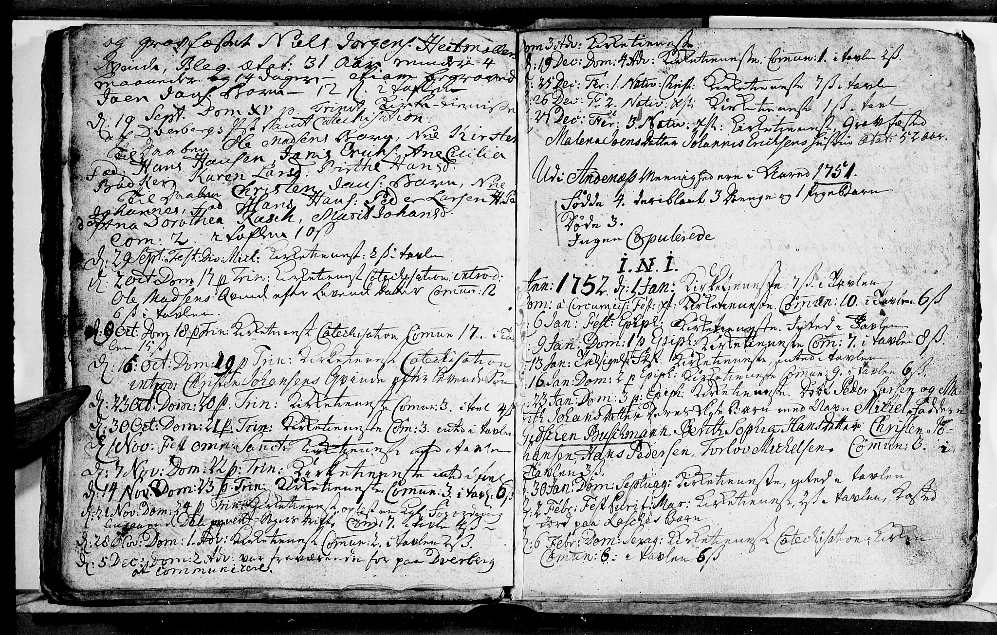 Ministerialprotokoller, klokkerbøker og fødselsregistre - Nordland, AV/SAT-A-1459/899/L1433: Ministerialbok nr. 899A01, 1736-1758