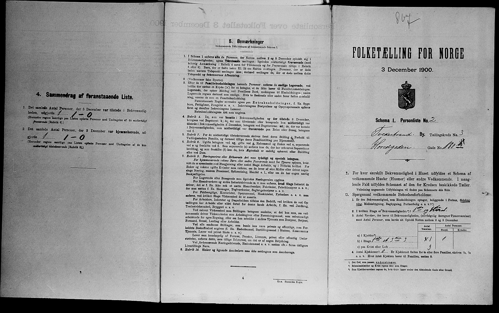 SAK, Folketelling 1900 for 0902 Tvedestrand ladested, 1900, s. 1113