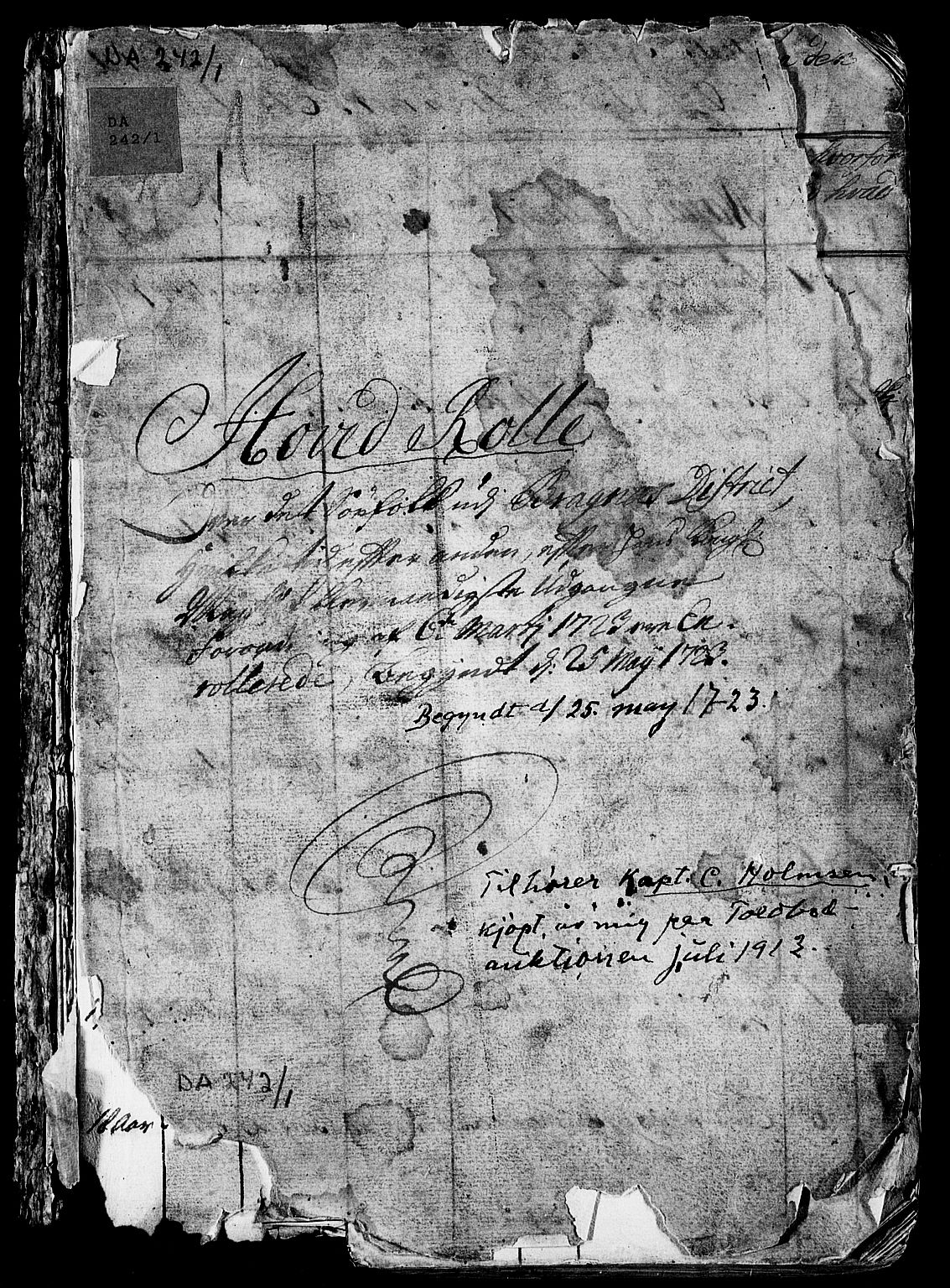 Drammen innrulleringsdistrikt, AV/SAKO-A-781/F/Fa/L0003: Hovedrulle over sjøfolk i Bragernes distrikt som har blitt innrullert, 1723-1726, s. 3