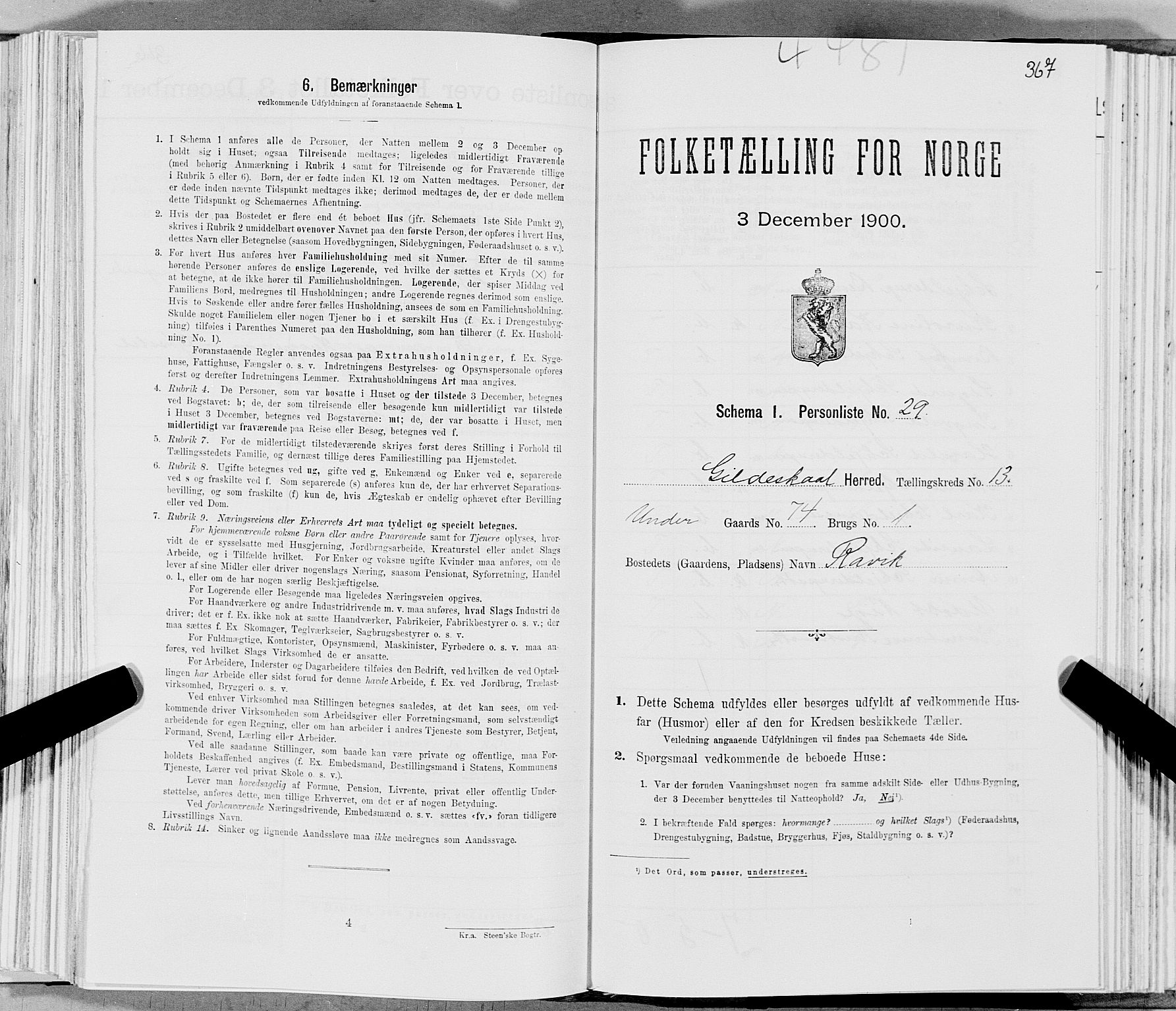 SAT, Folketelling 1900 for 1838 Gildeskål herred, 1900, s. 1350