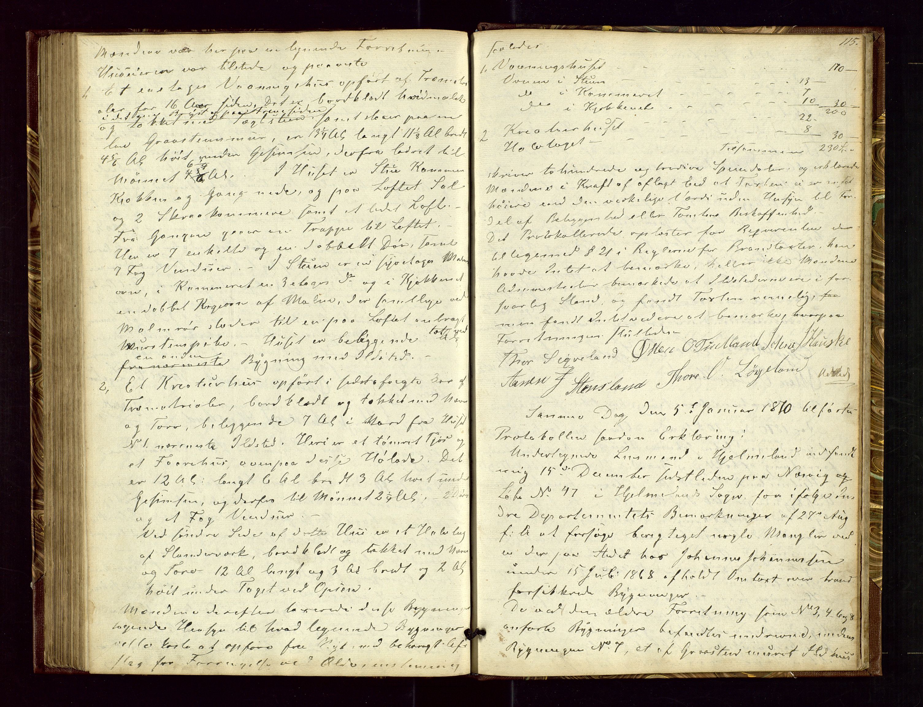 Hjelmeland lensmannskontor, AV/SAST-A-100439/Goa/L0001: Branntakstprotokoll, 1846-1872, s. 114b-115a