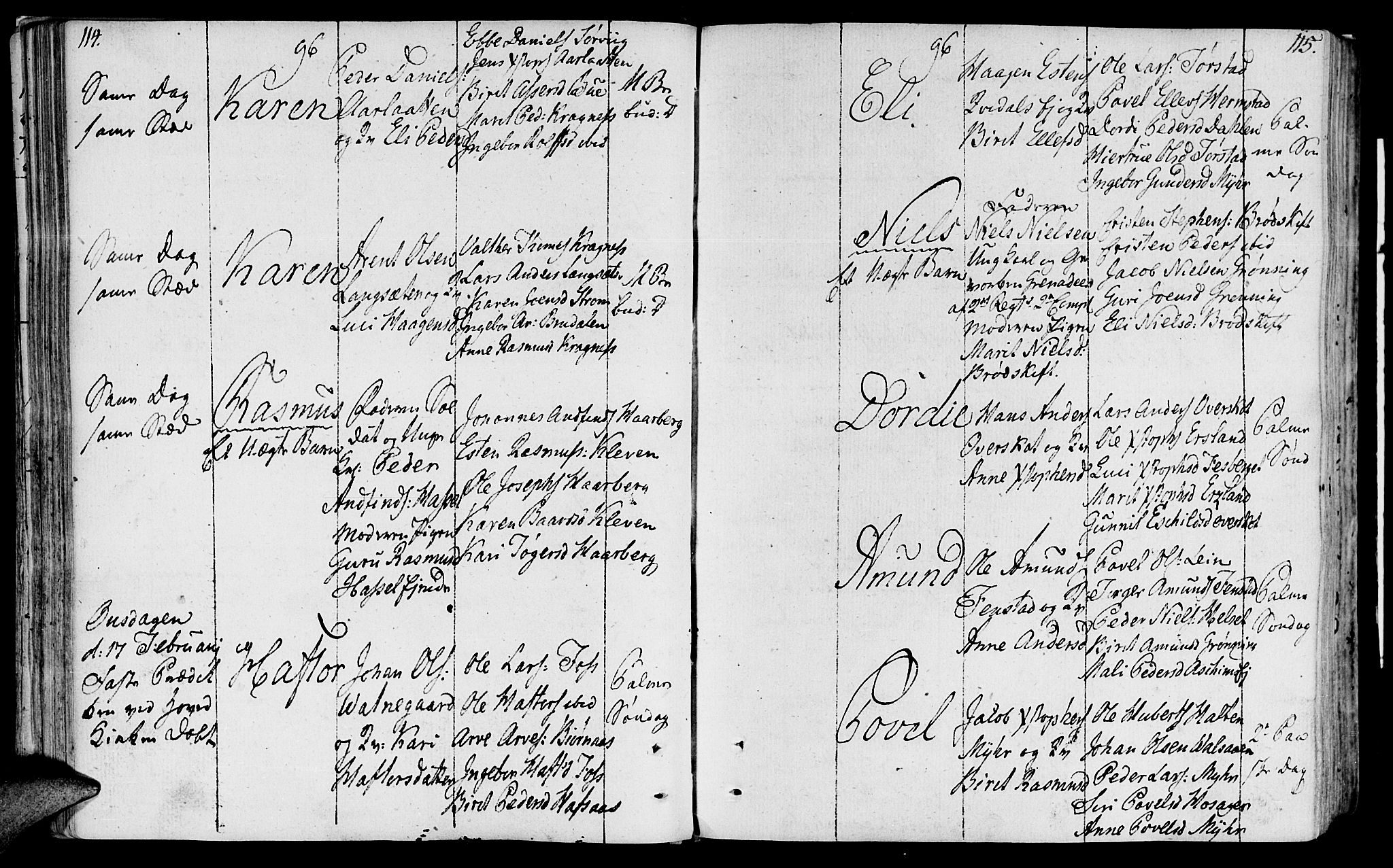 Ministerialprotokoller, klokkerbøker og fødselsregistre - Sør-Trøndelag, SAT/A-1456/646/L0606: Ministerialbok nr. 646A04, 1791-1805, s. 114-115